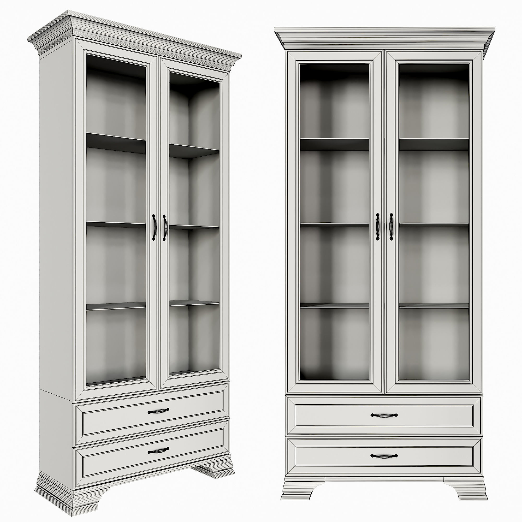 Cabinet showcase Tiffany 2V2S 3D model_6