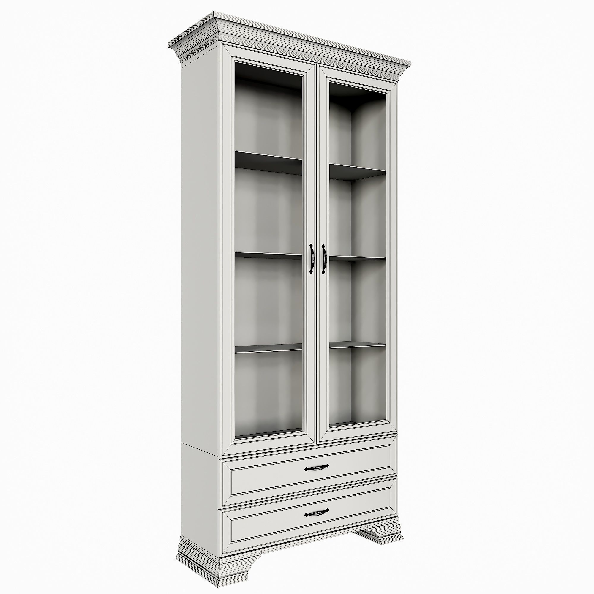 Cabinet showcase Tiffany 2V2S 3D model_4