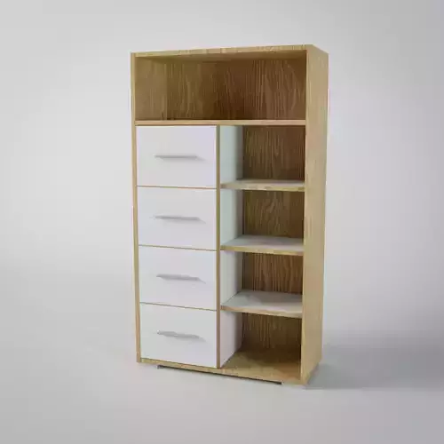 Cupboard dresser with three drawers