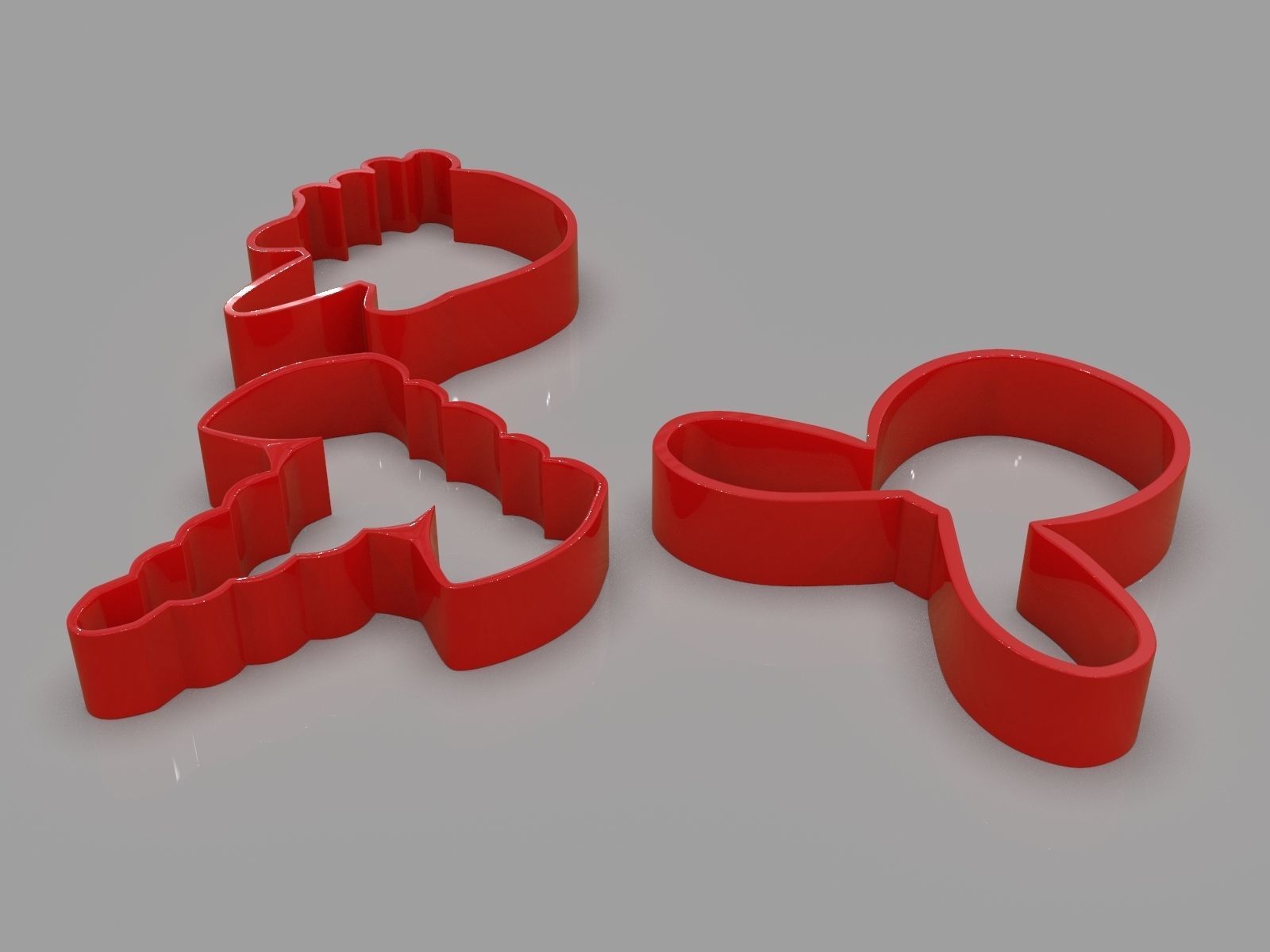 Cookie Cutter Unicorns and Rabbit Pack 3D print model_4