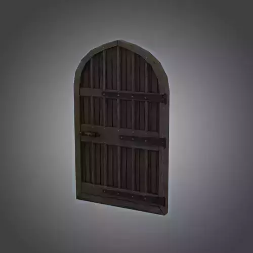 Medieval Door Simple Decorative  Door 3D Model