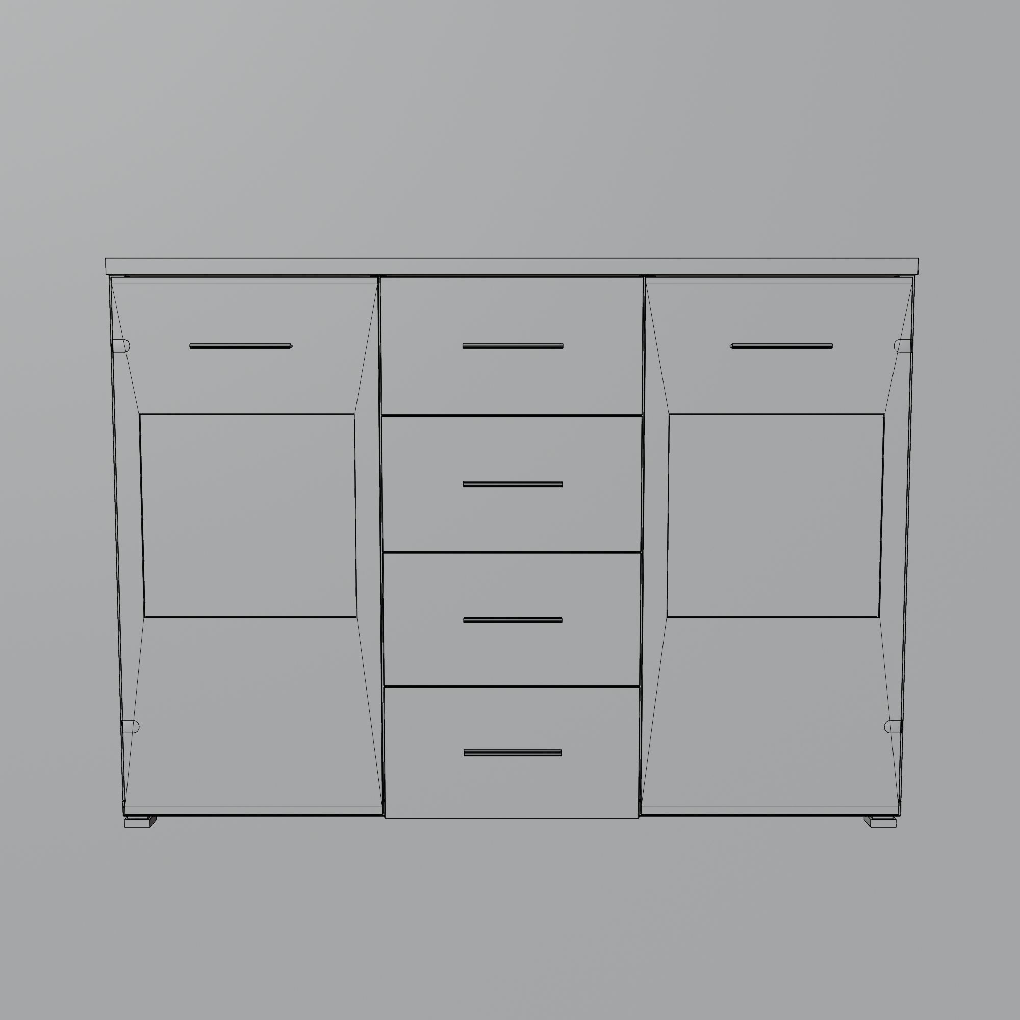 Cabinet sideboard 3D model_3
