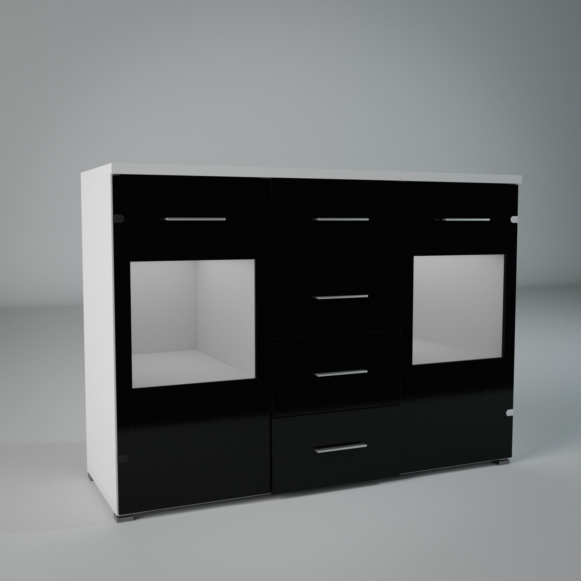 Cabinet sideboard 3D model_4
