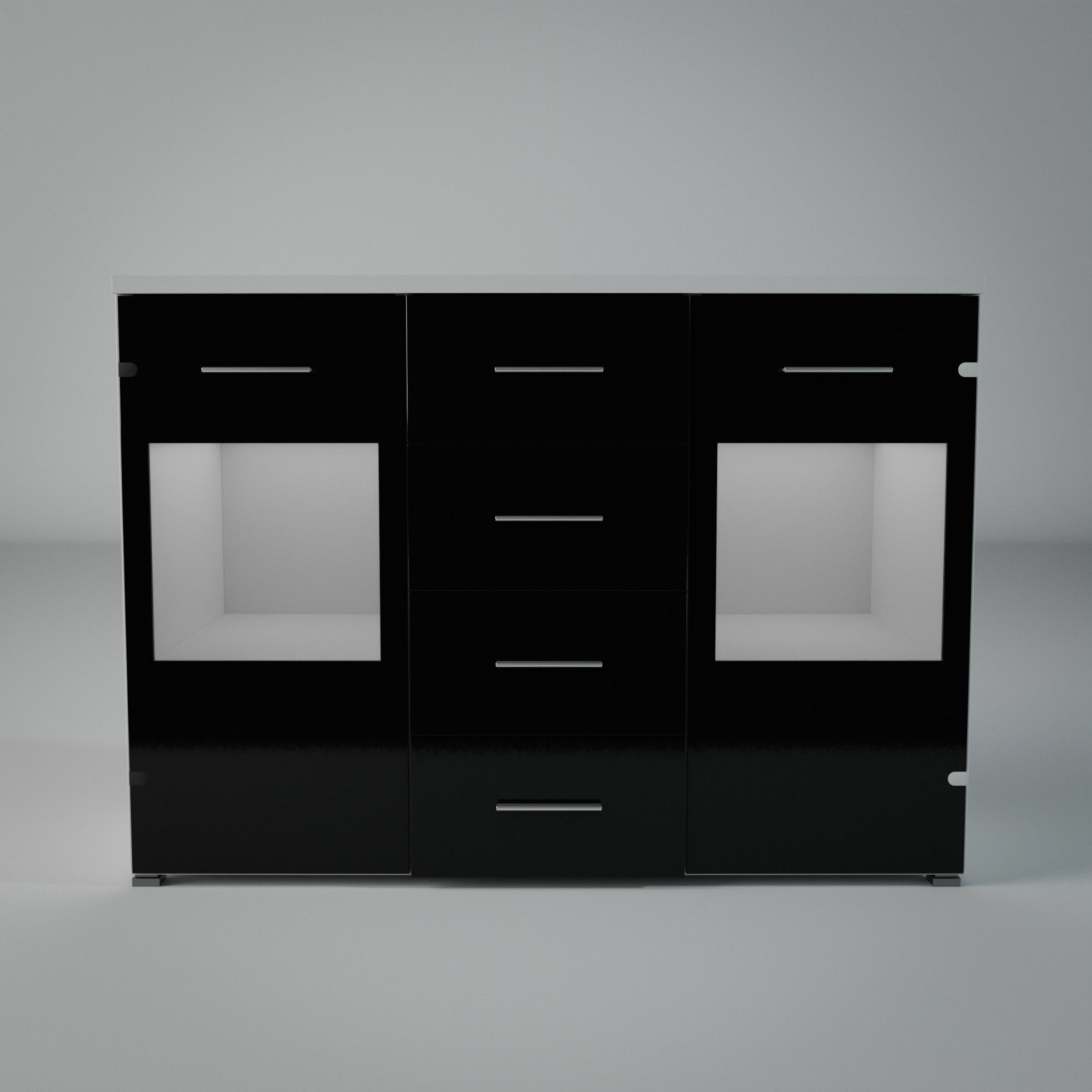 Cabinet sideboard 3D model_2