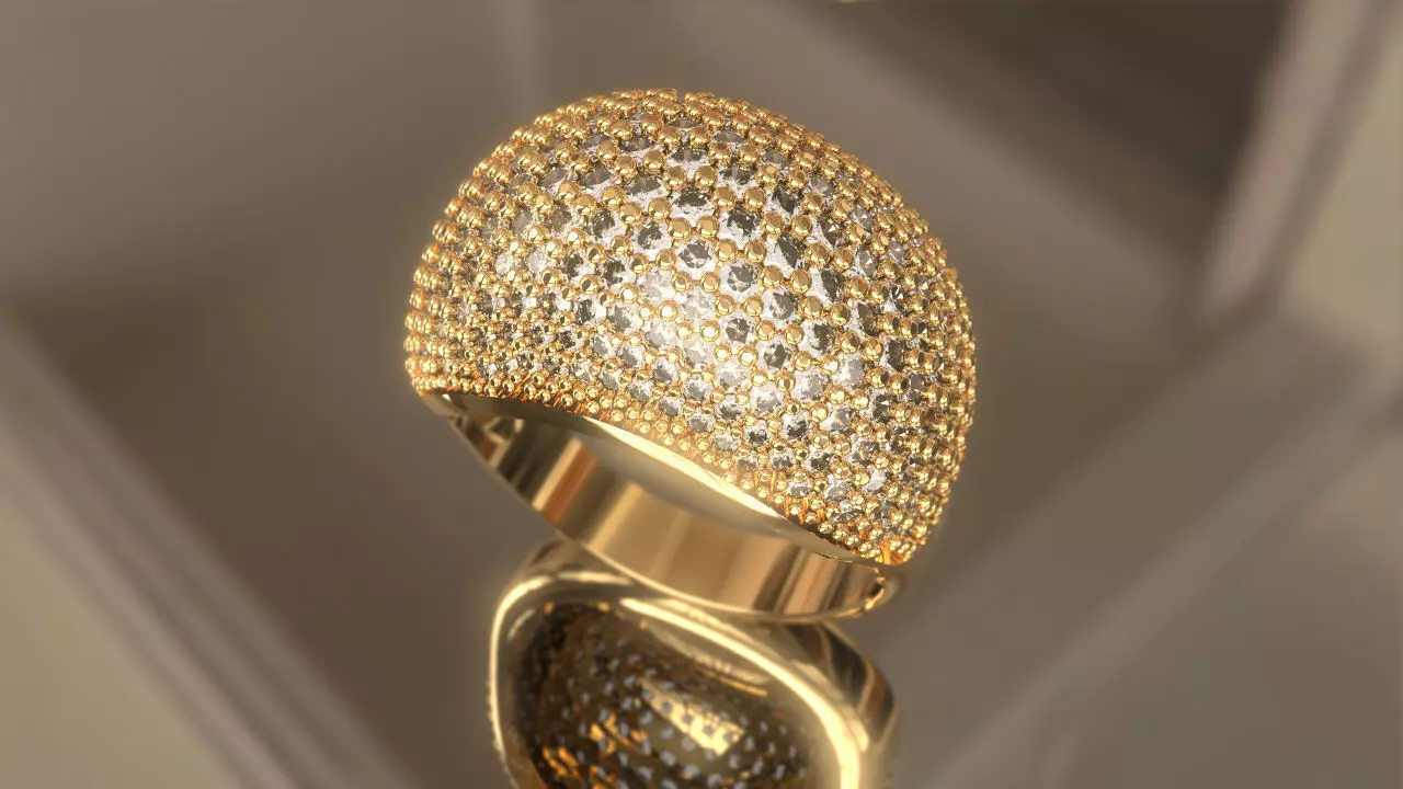 Pave Ring 3D print model_0