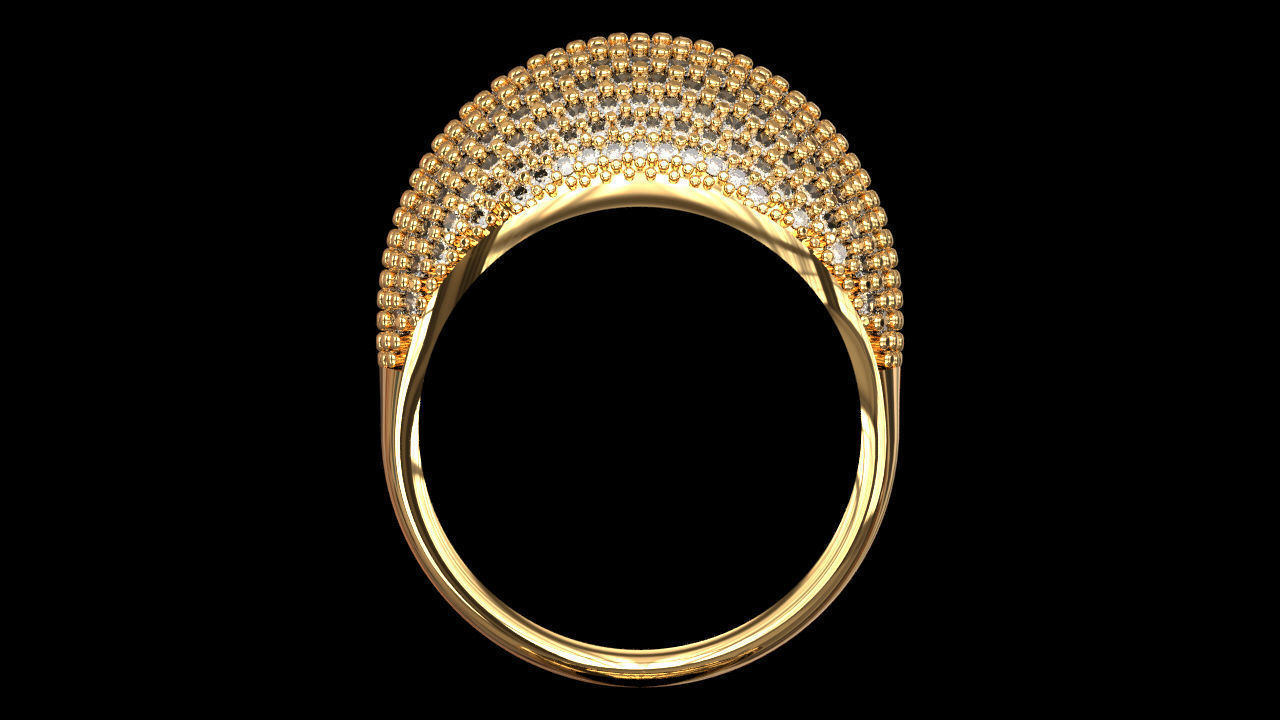 Pave Ring 3D print model_2