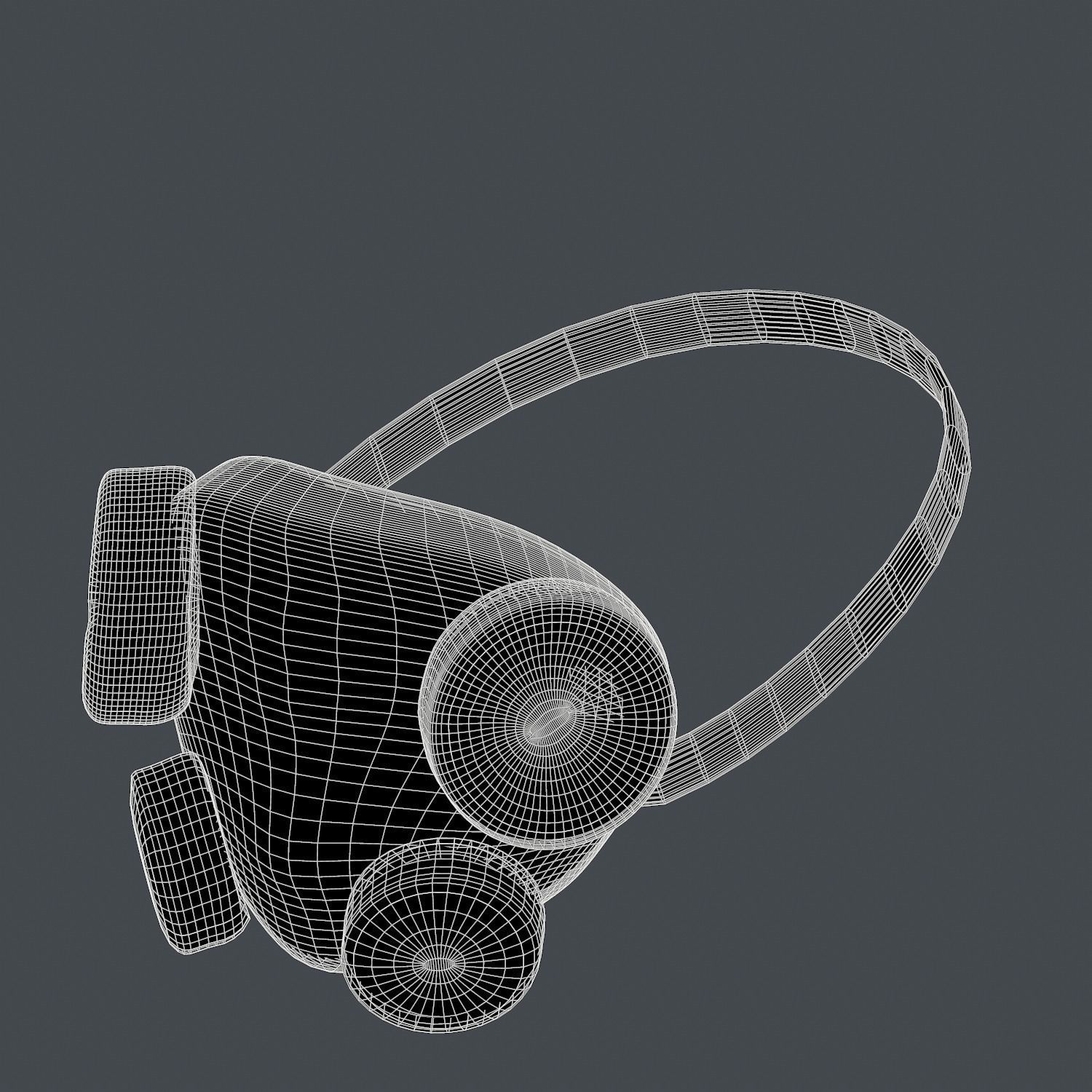 Gas mask helmet 3d model scifi Low-poly 3D model Low-poly Low-poly 3D model_7