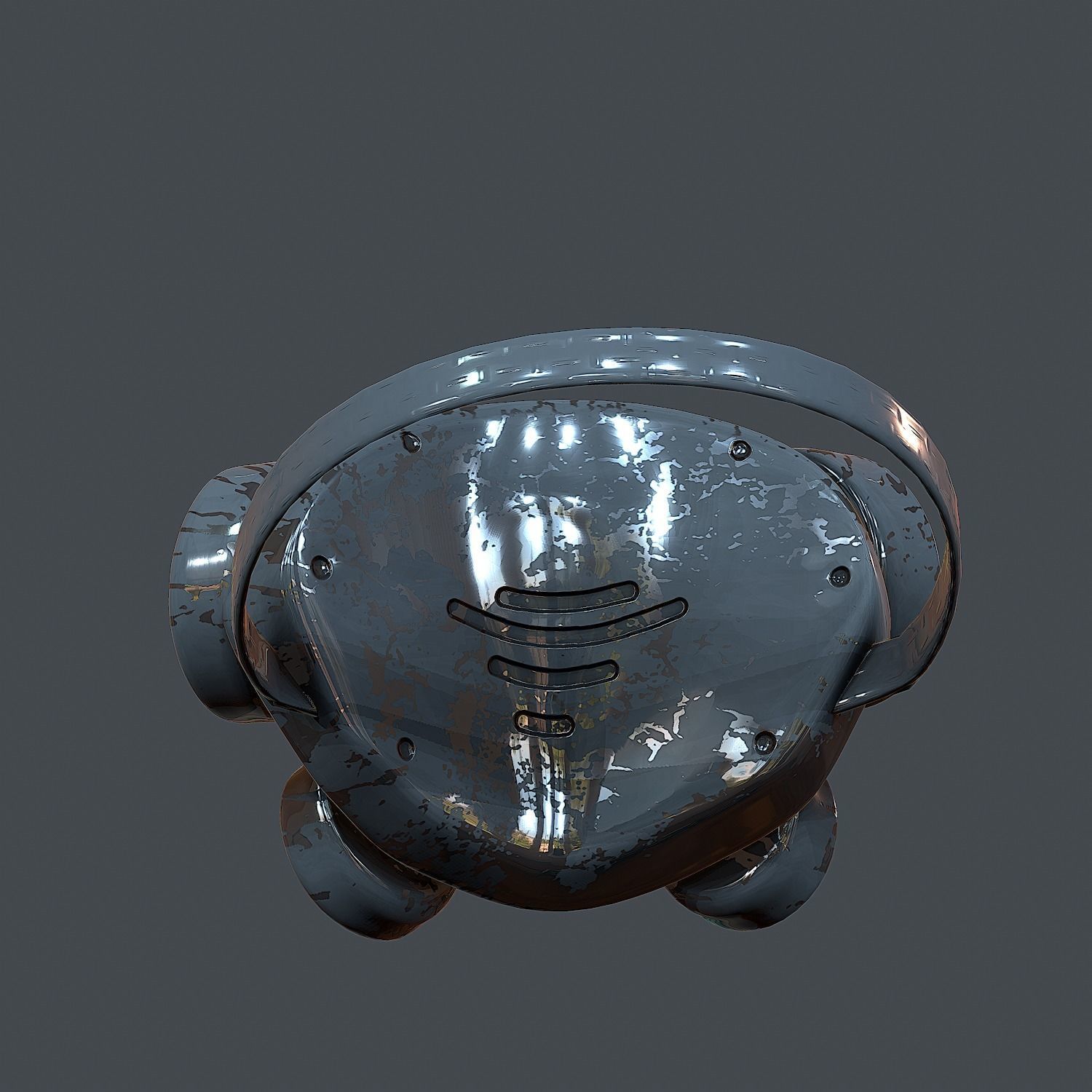 Gas mask helmet 3d model scifi Low-poly 3D model Low-poly Low-poly 3D model_5