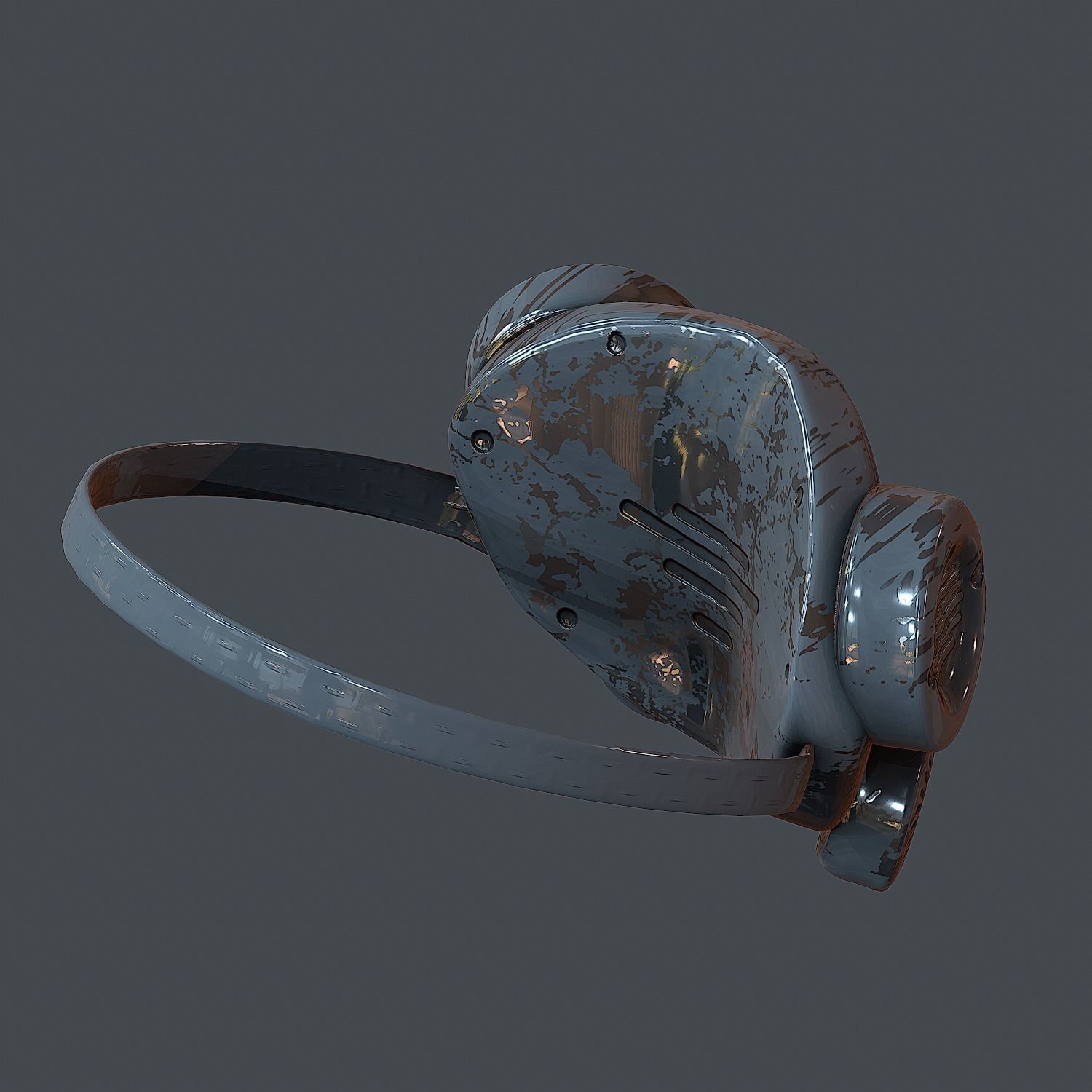 Gas mask helmet 3d model scifi Low-poly 3D model Low-poly Low-poly 3D model_4