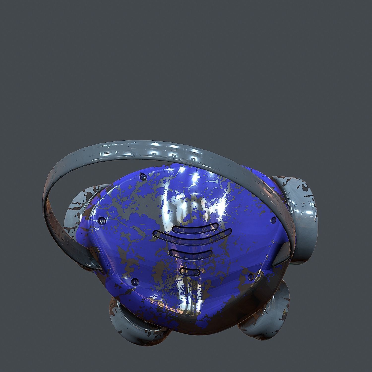 Gas mask helmet 3d model scifi Low-poly 3D model Low-poly Low-poly 3D model_4