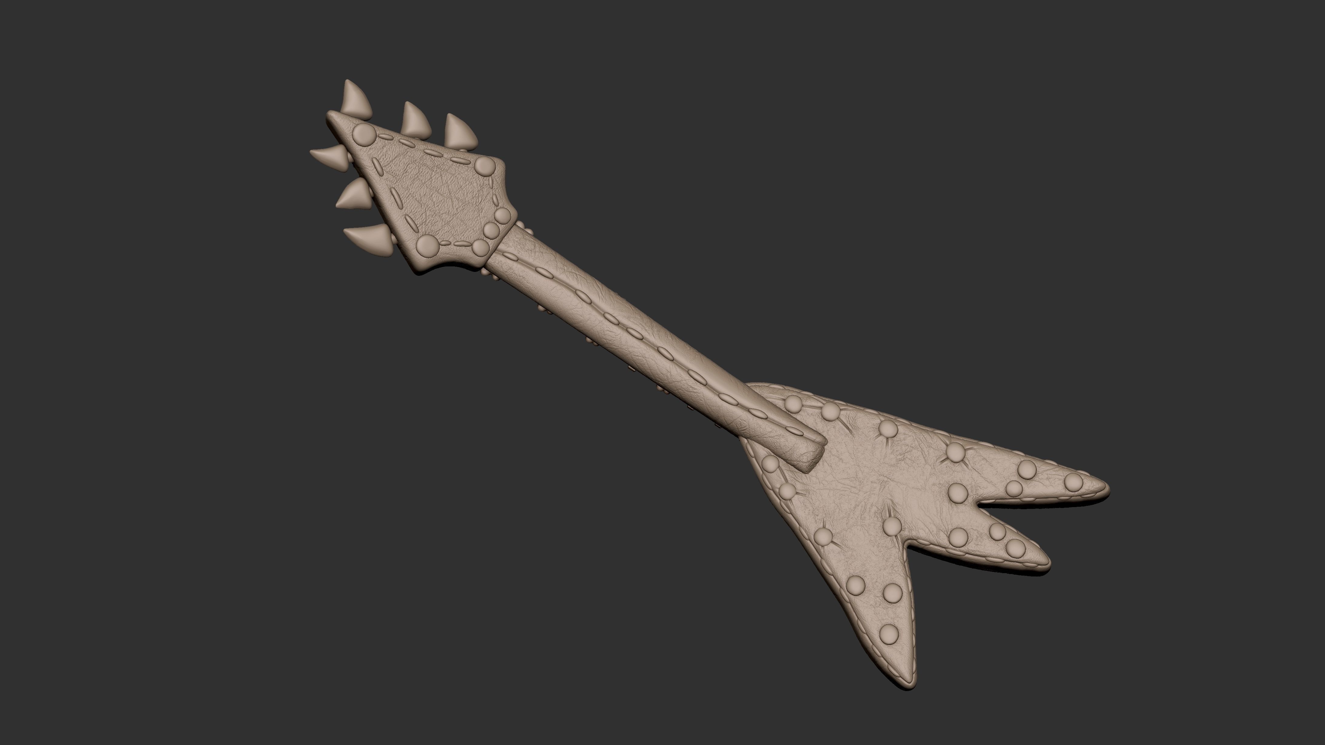 Queen Barb guitar 3D print model_7