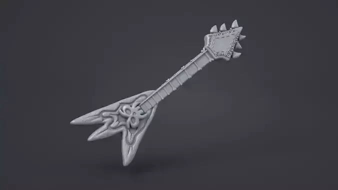 Queen Barb guitar 3D print model