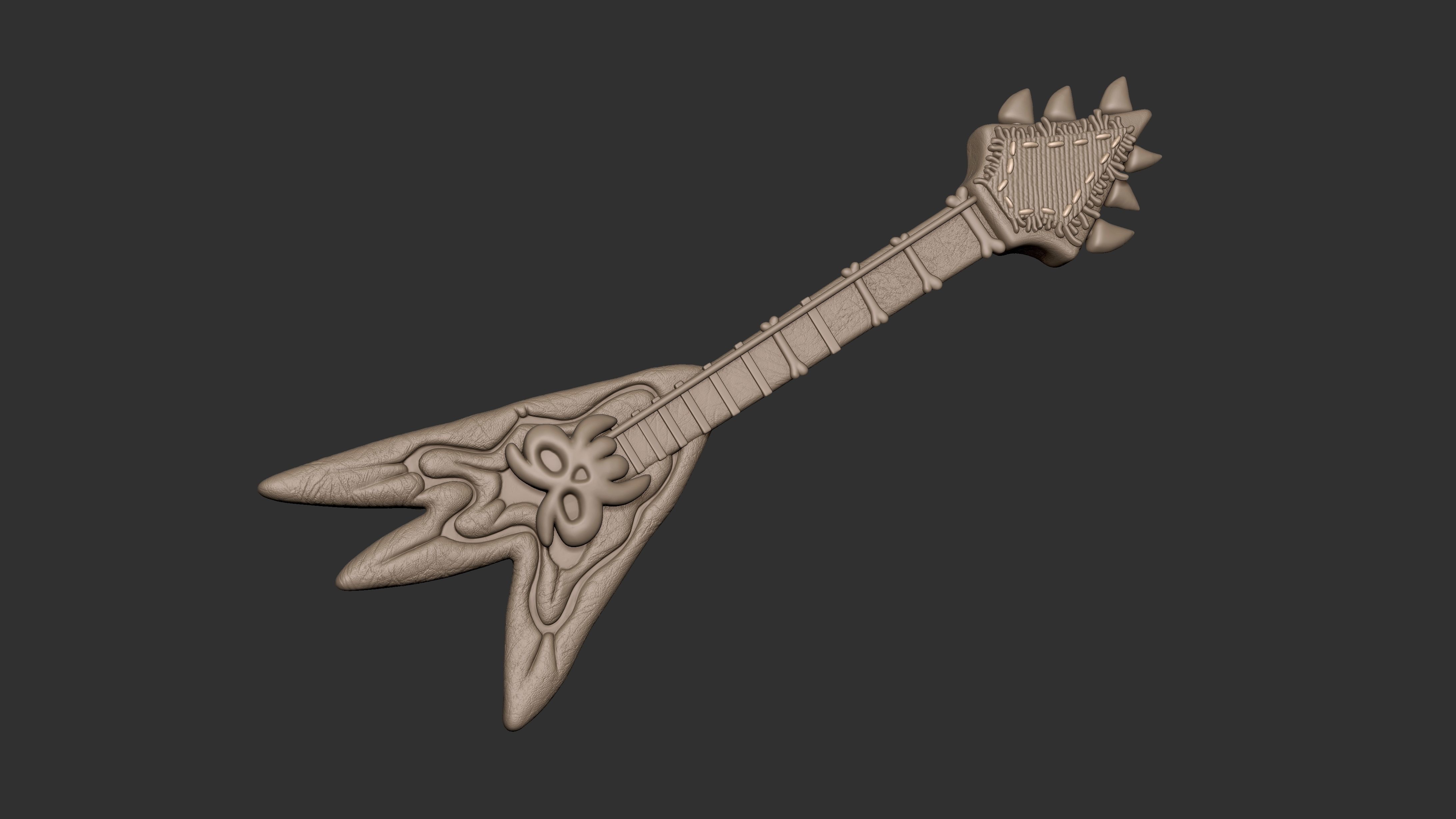 Queen Barb guitar 3D print model_6