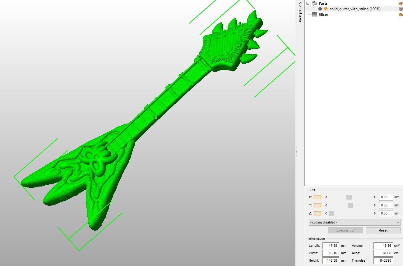 Queen Barb guitar 3D print model_10