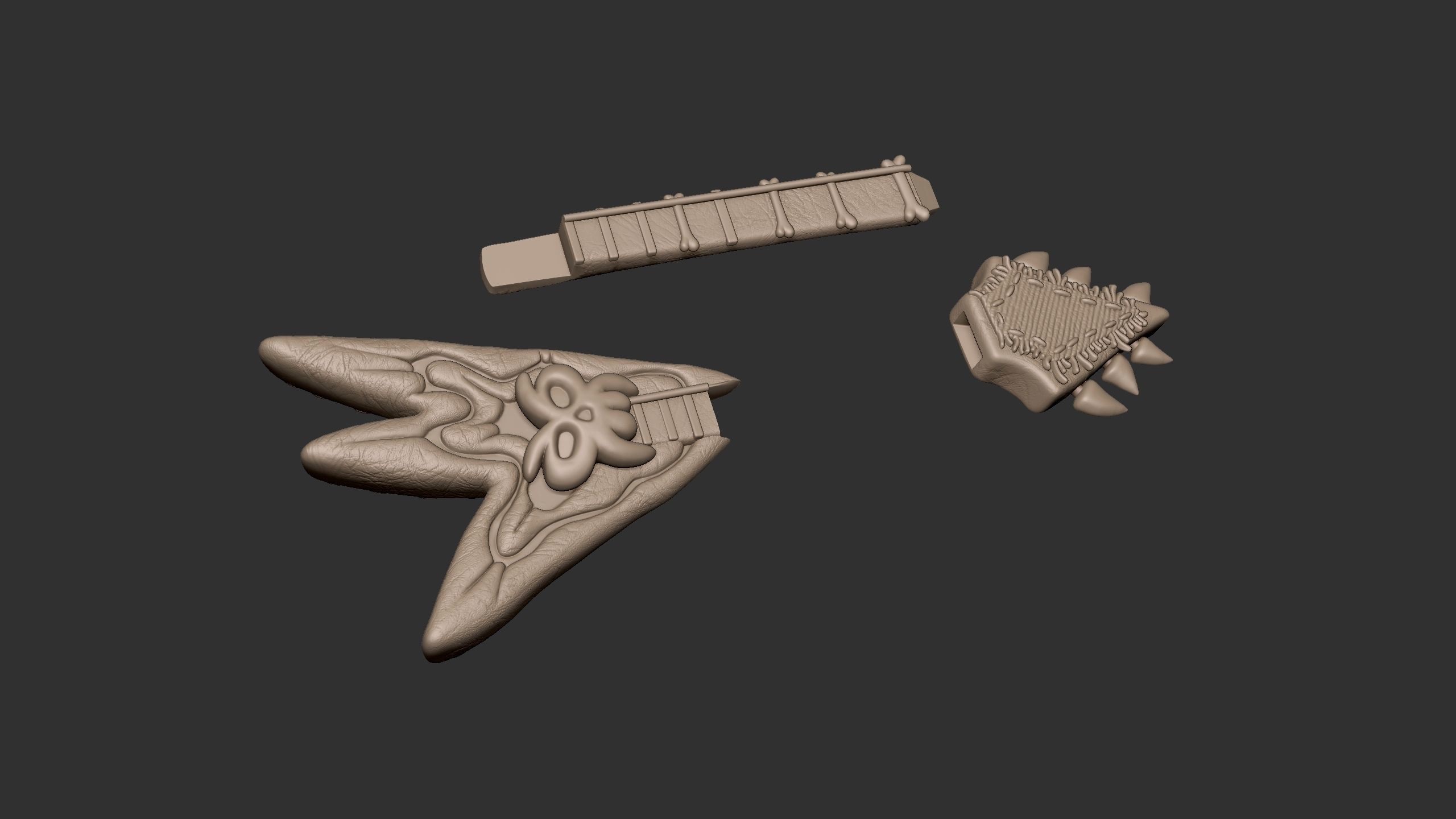 Queen Barb guitar 3D print model_9