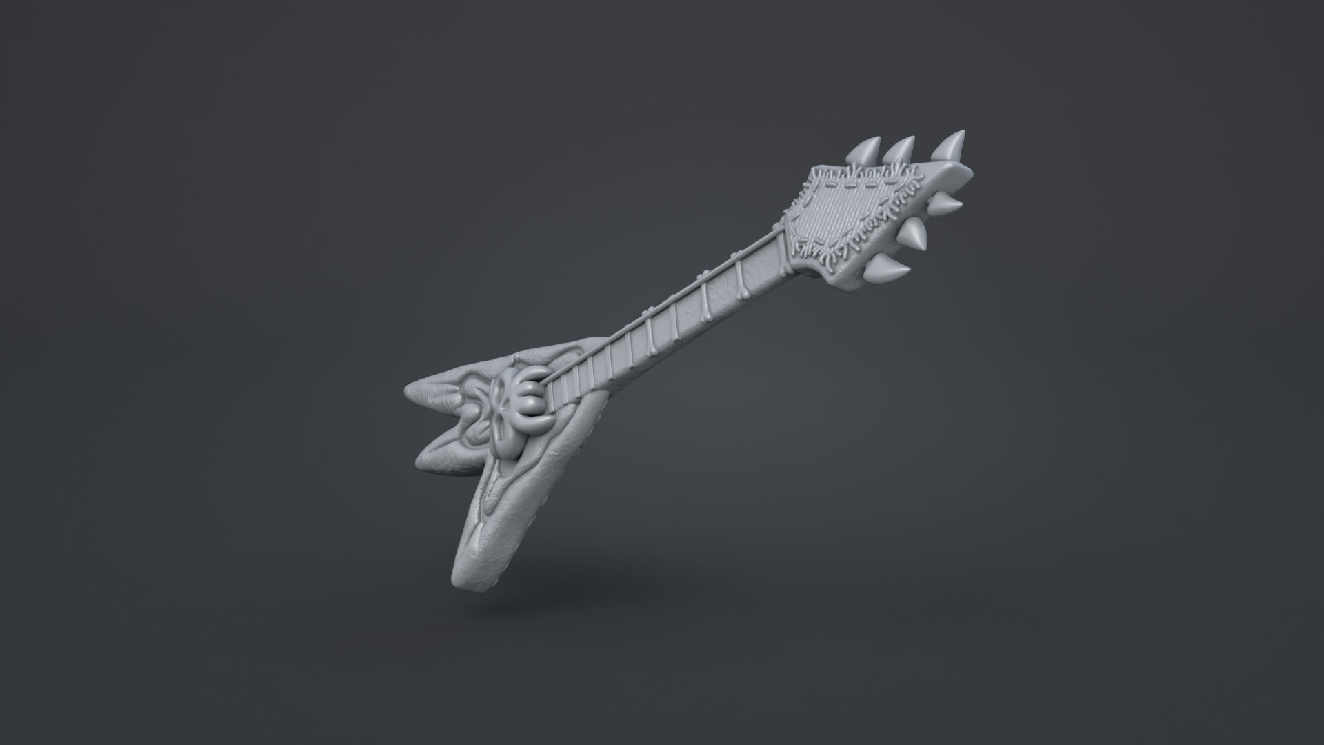 Queen Barb guitar 3D print model_2