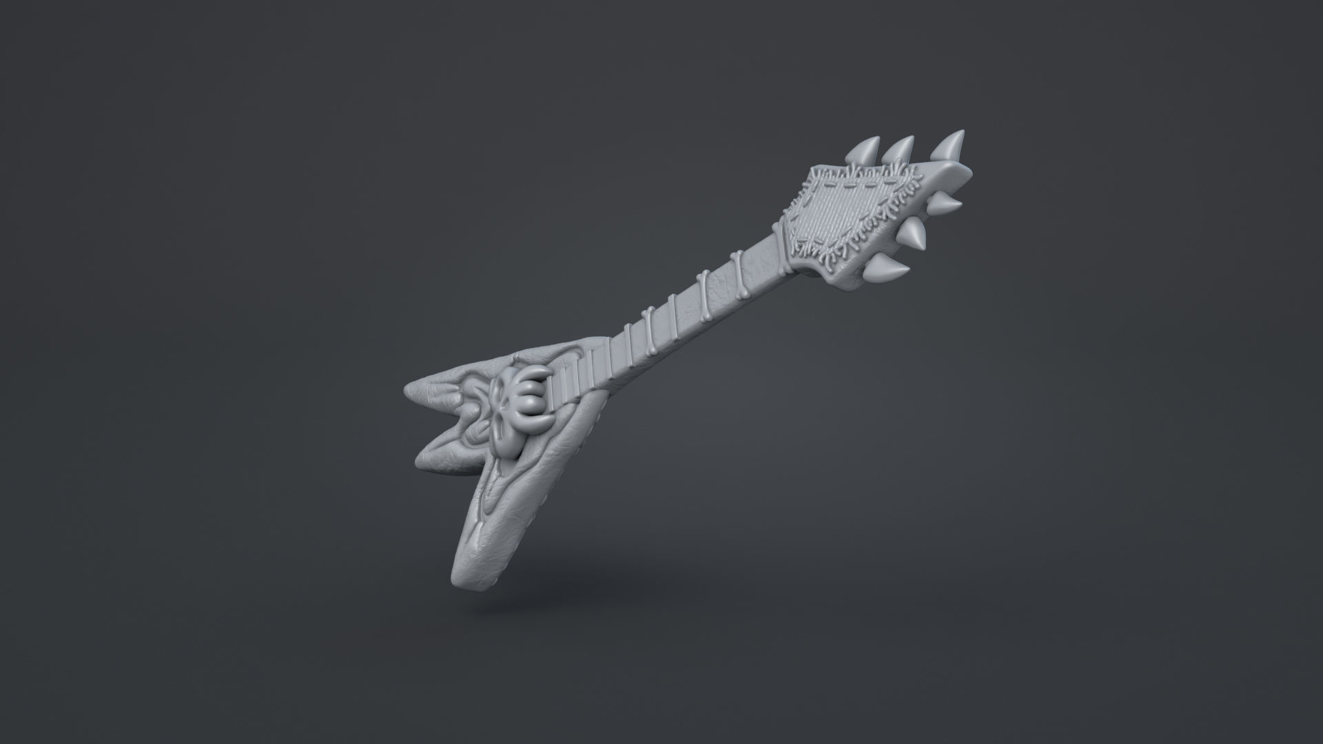 Queen Barb guitar 3D print model_5