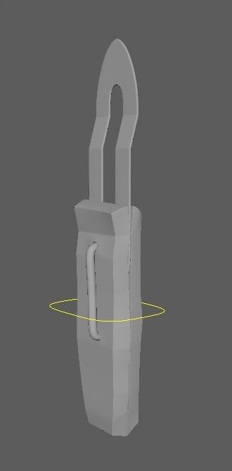Cardboard paper Knife 3D model_3