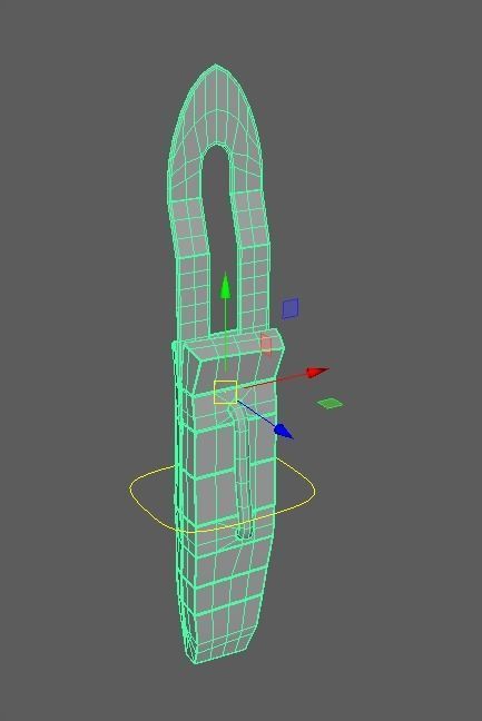 Cardboard paper Knife 3D model_2