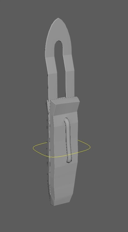 Cardboard paper Knife 3D model_1