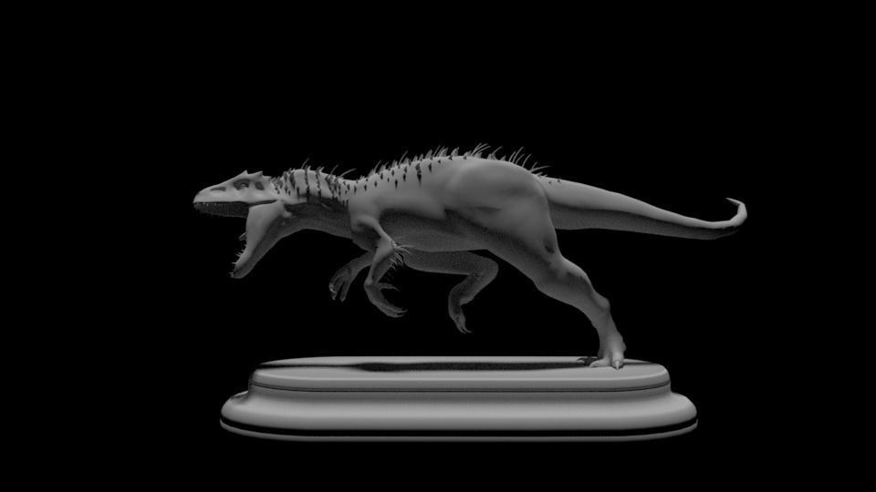 Dinosaur sculpture 3D print model_1