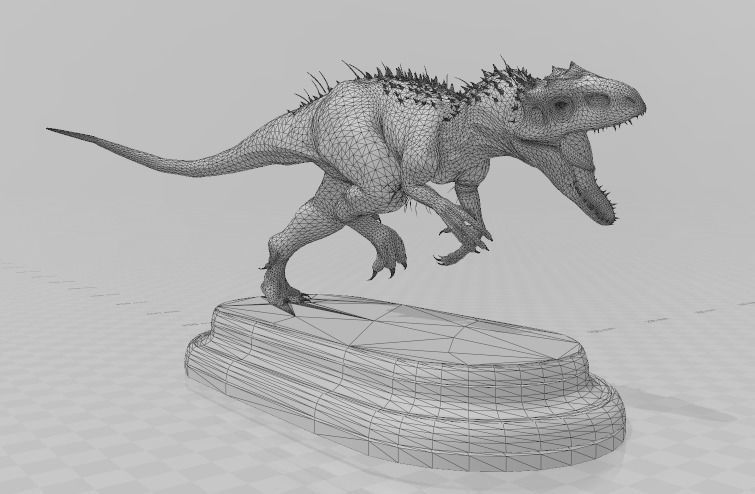 Dinosaur sculpture 3D print model_8