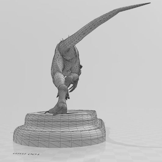 Dinosaur sculpture 3D print model_10