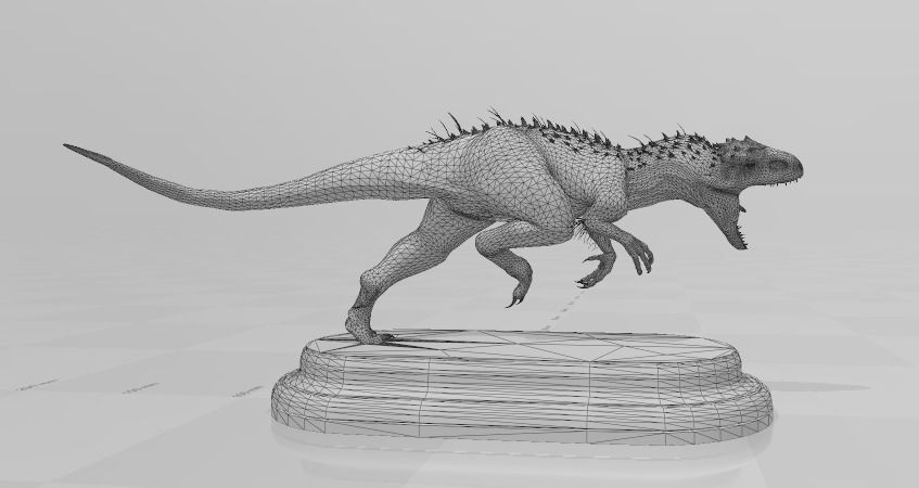Dinosaur sculpture 3D print model_9