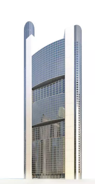 Modern Urban Skyscraper 3D model_0