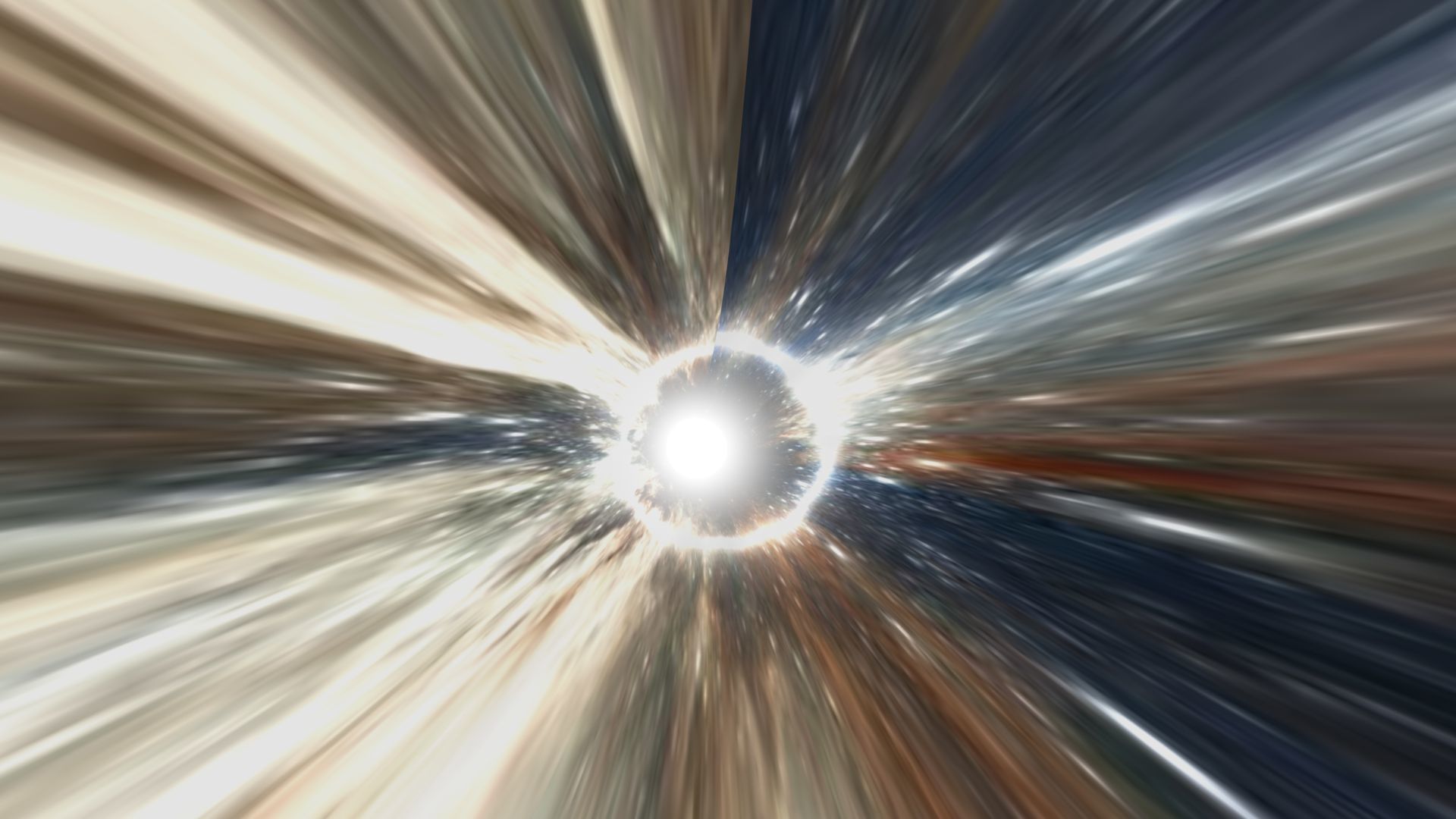 Wormhole space tunnel with light 3D model_2