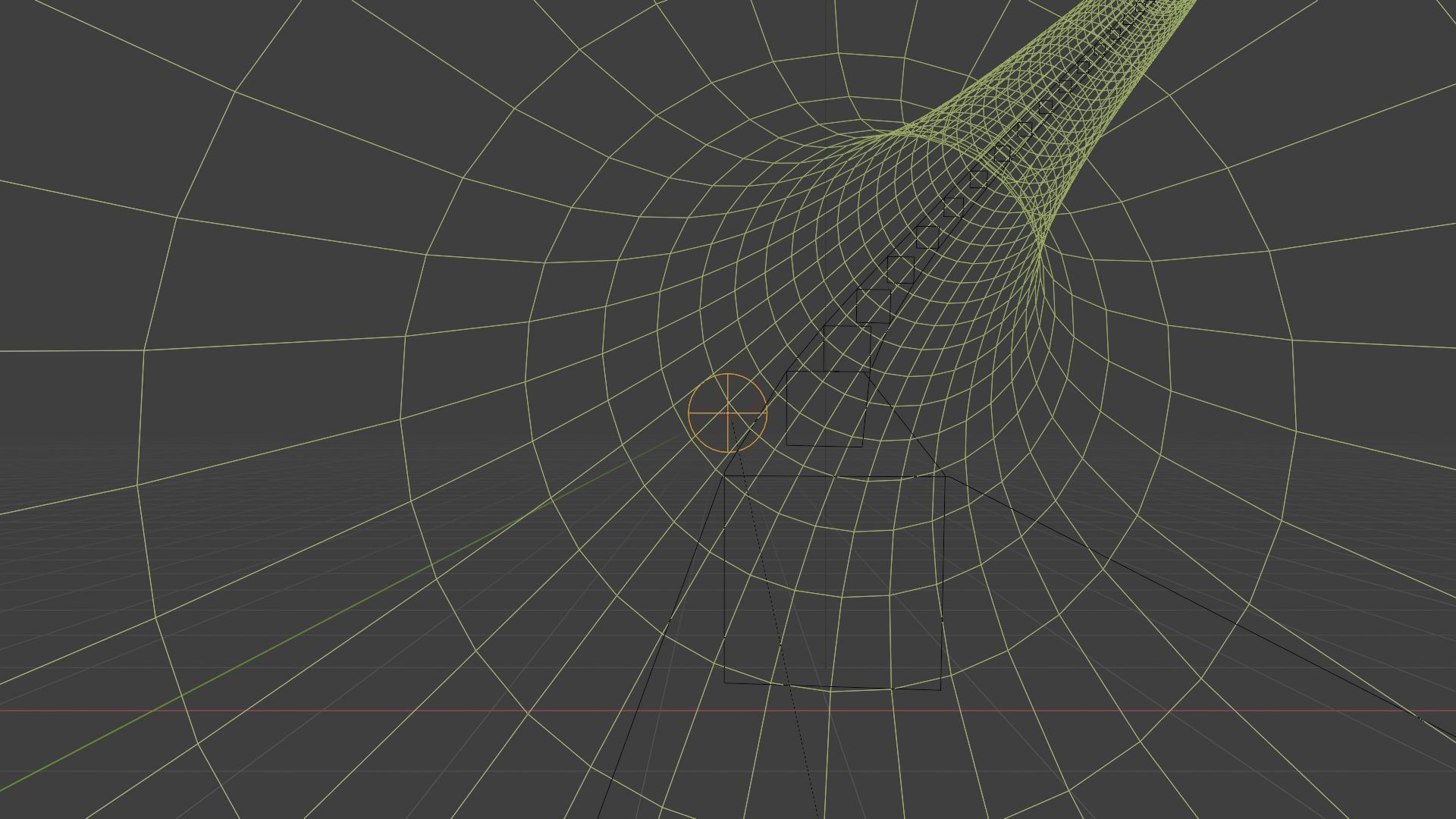 Wormhole space tunnel with light 3D model_1