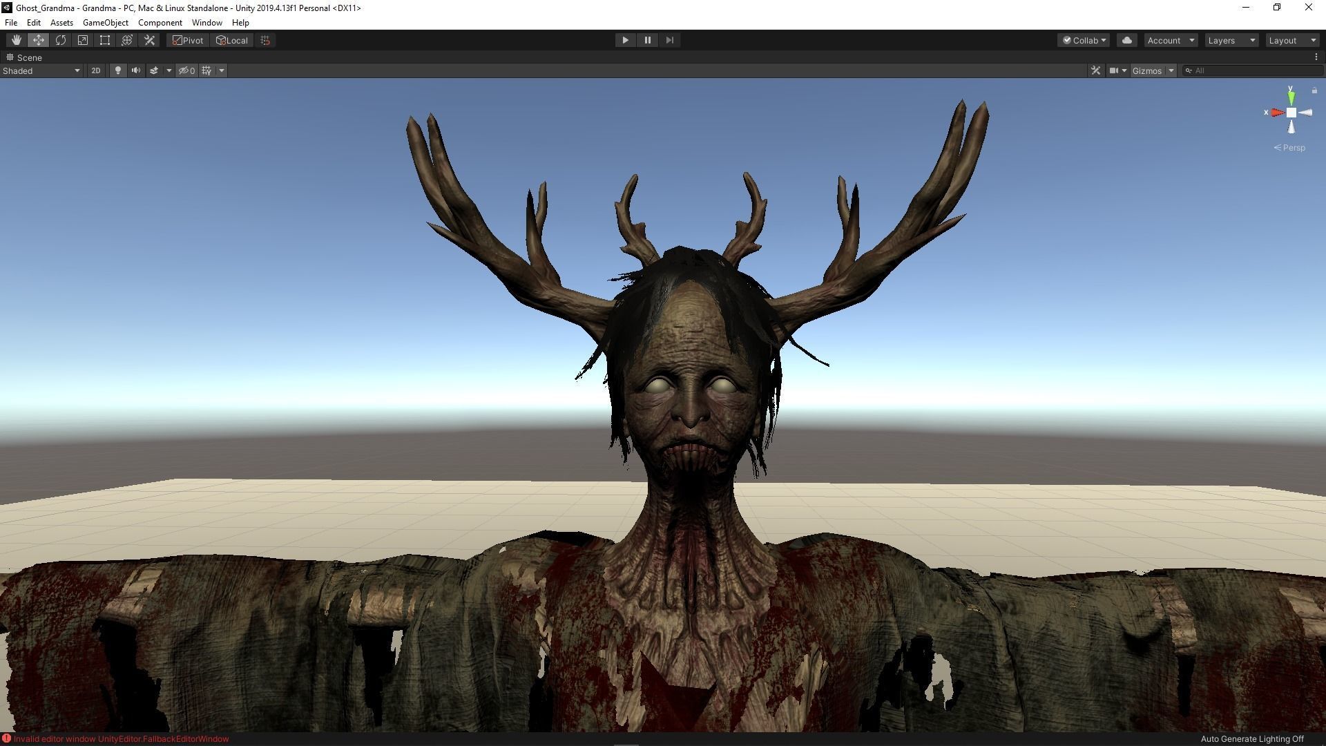 Ghost Grandma Low-poly 3D model_18