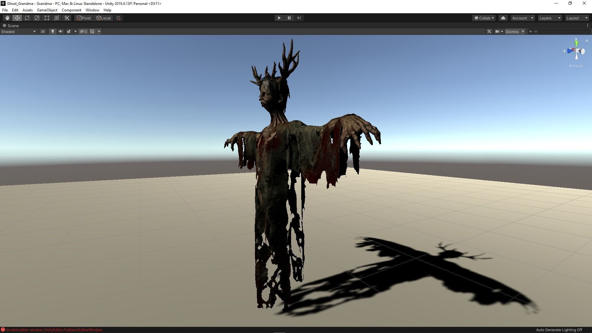 Ghost Grandma Low-poly 3D model_19