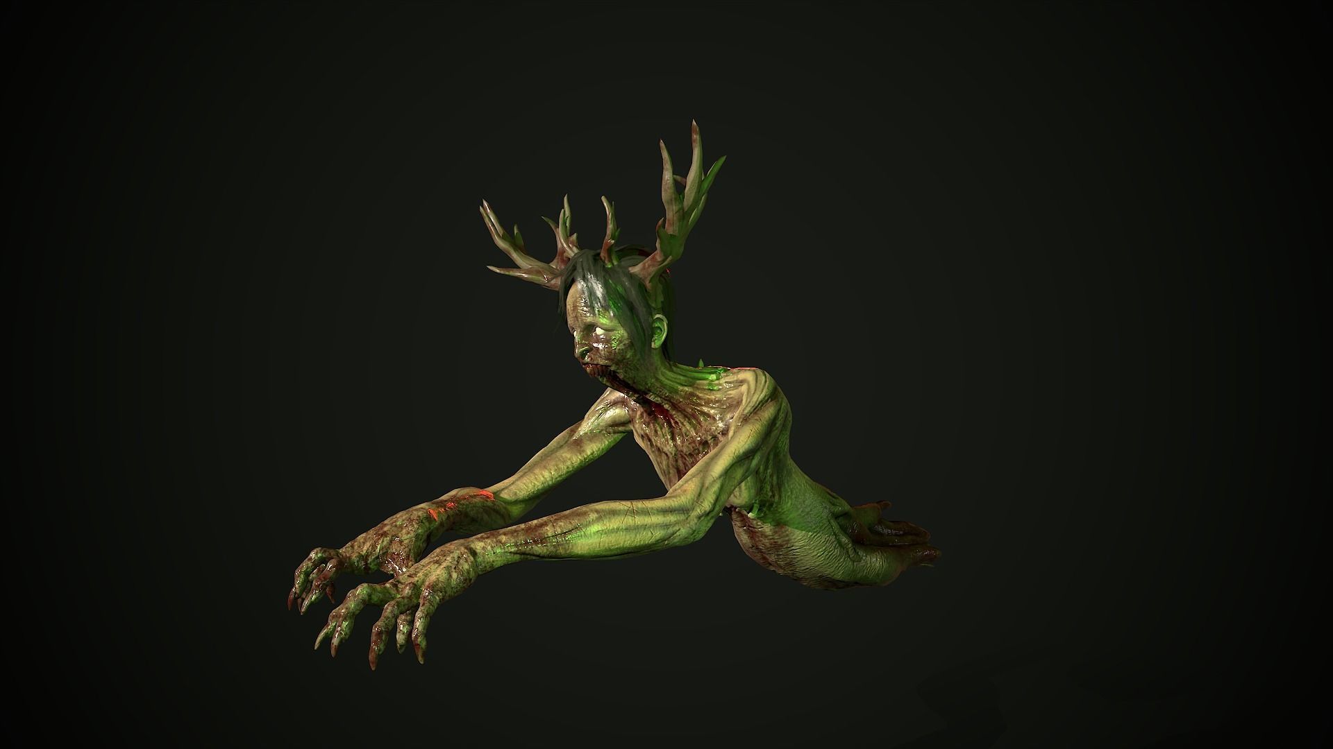 Ghost Grandma Low-poly 3D model_13