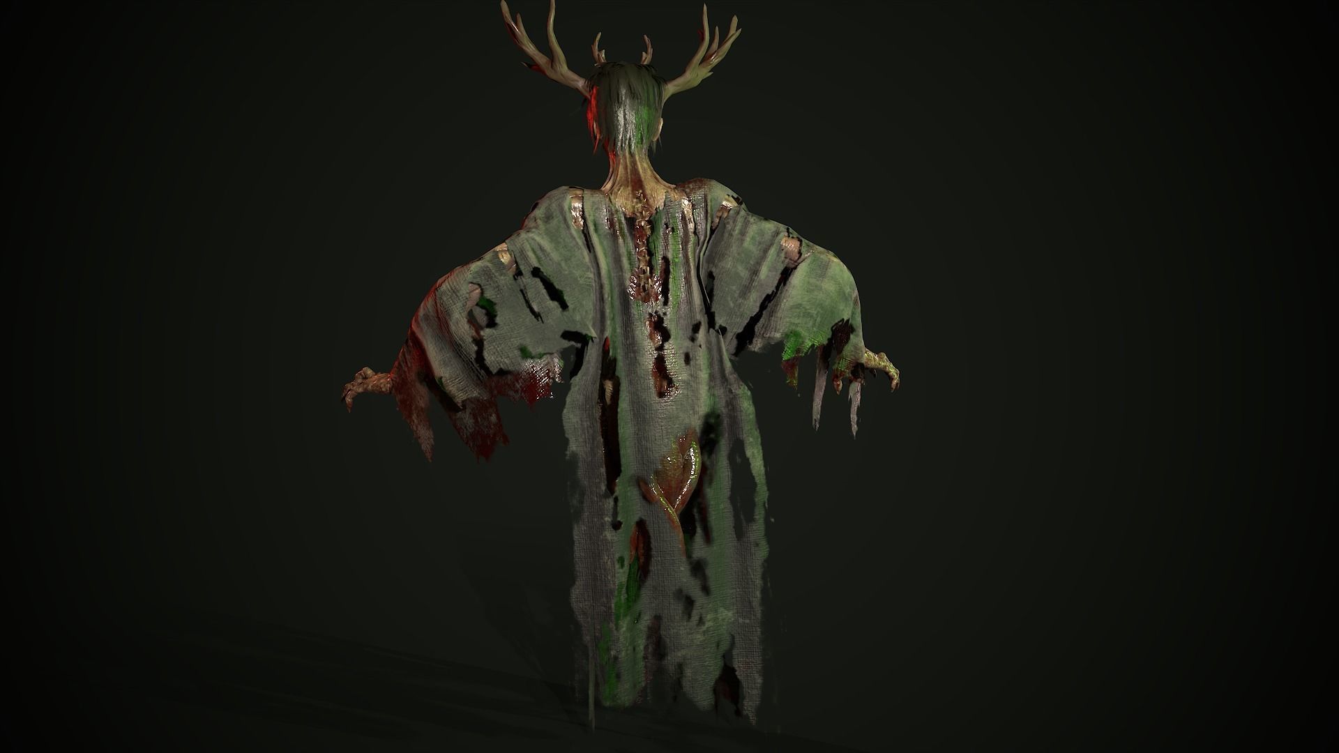 Ghost Grandma Low-poly 3D model_17