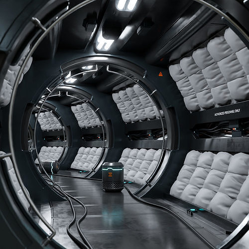 Sci-Fi Space Craft Interior 3D model