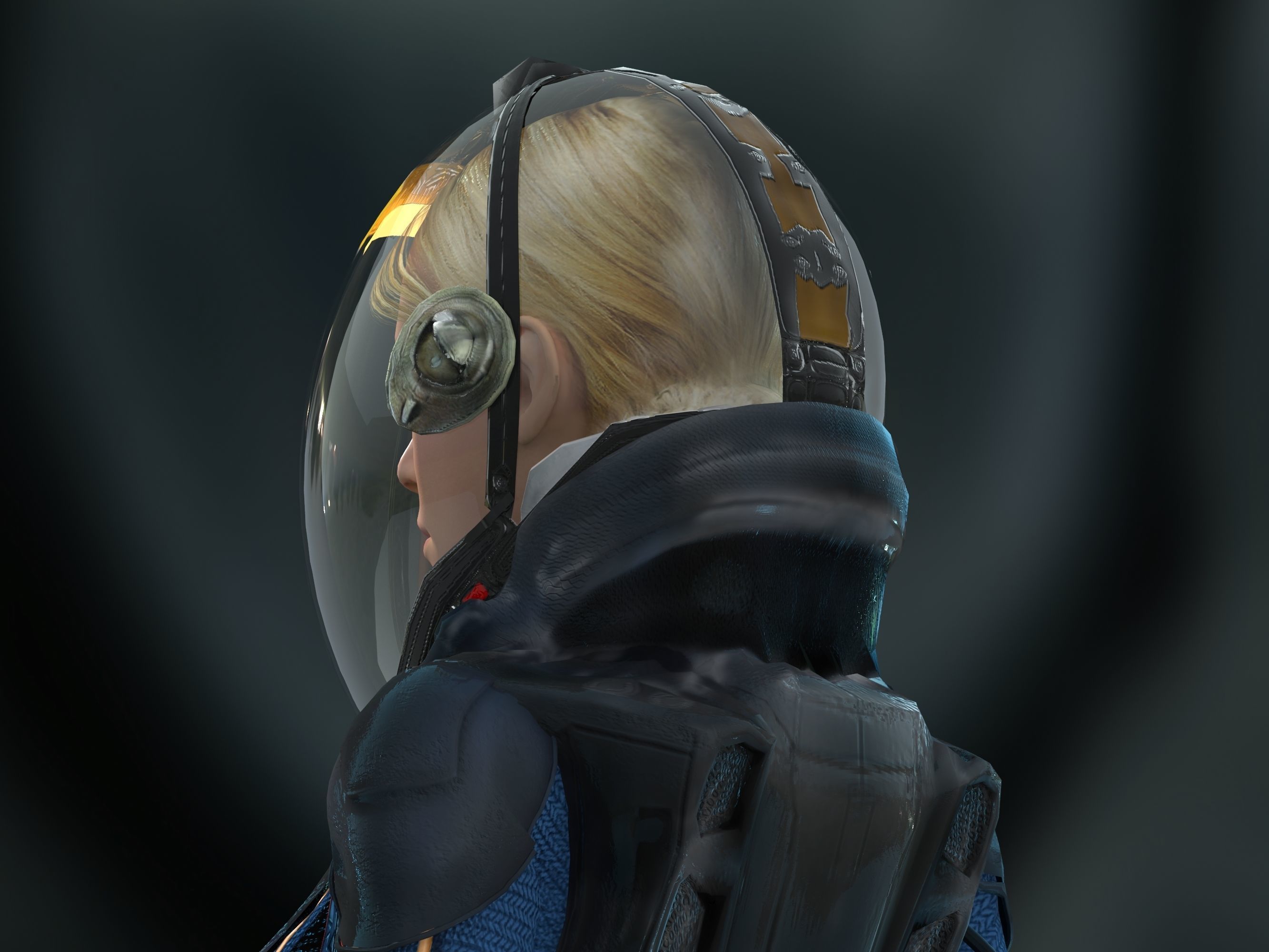 Meredith Vickers Prometheus Low-poly 3D model_9