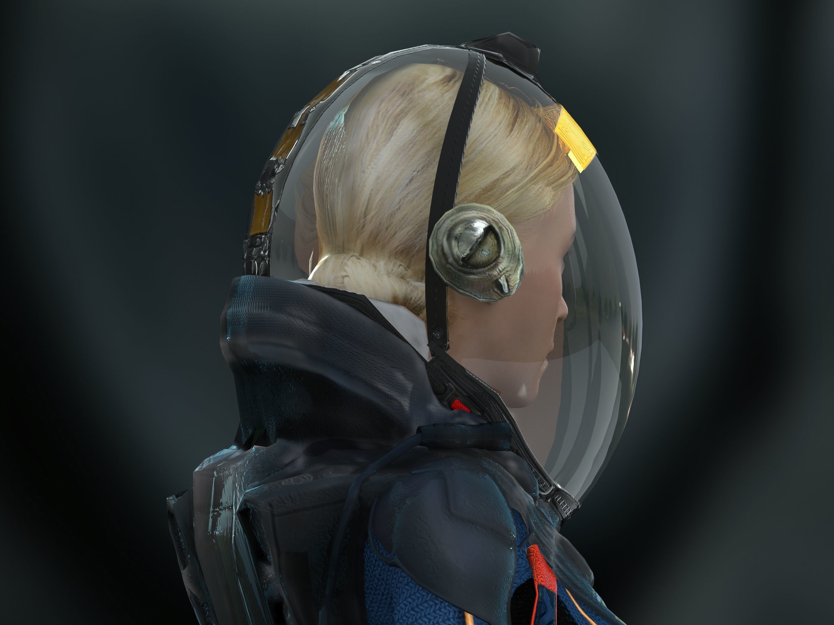 Meredith Vickers Prometheus Low-poly 3D model_10