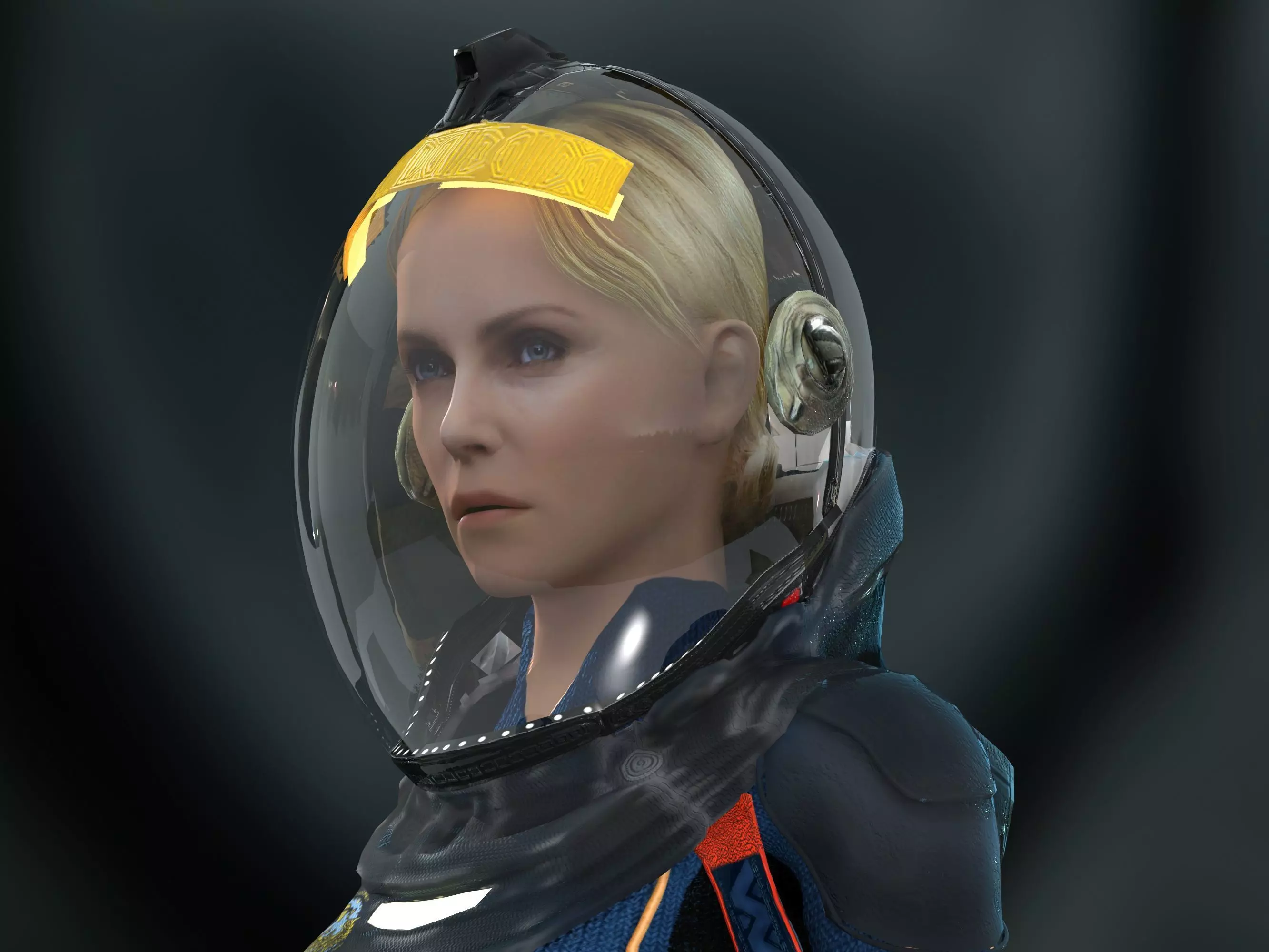 Meredith Vickers Prometheus Low-poly 3D model_0