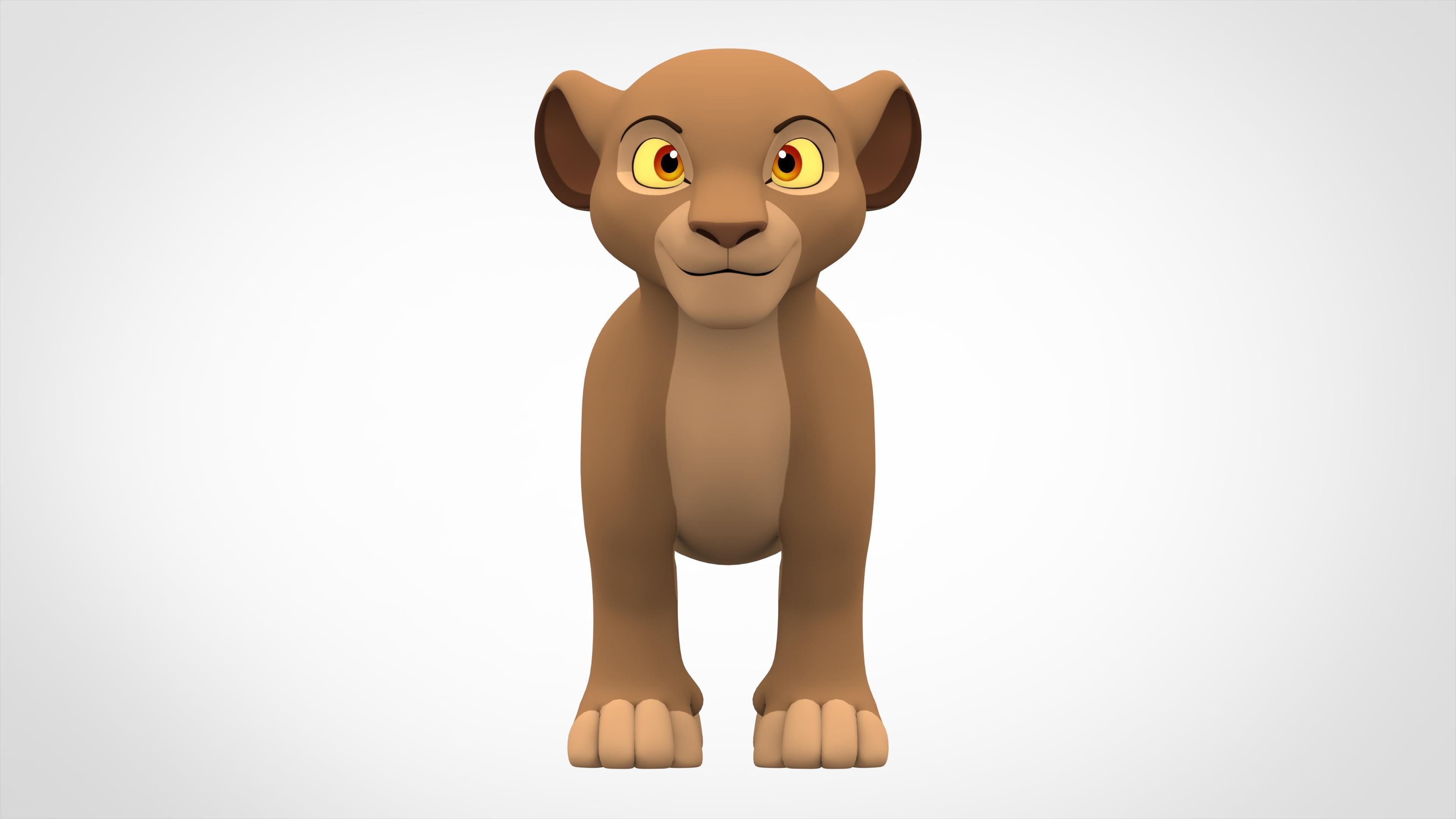 Sarabi Cub Low-poly 3D model_1