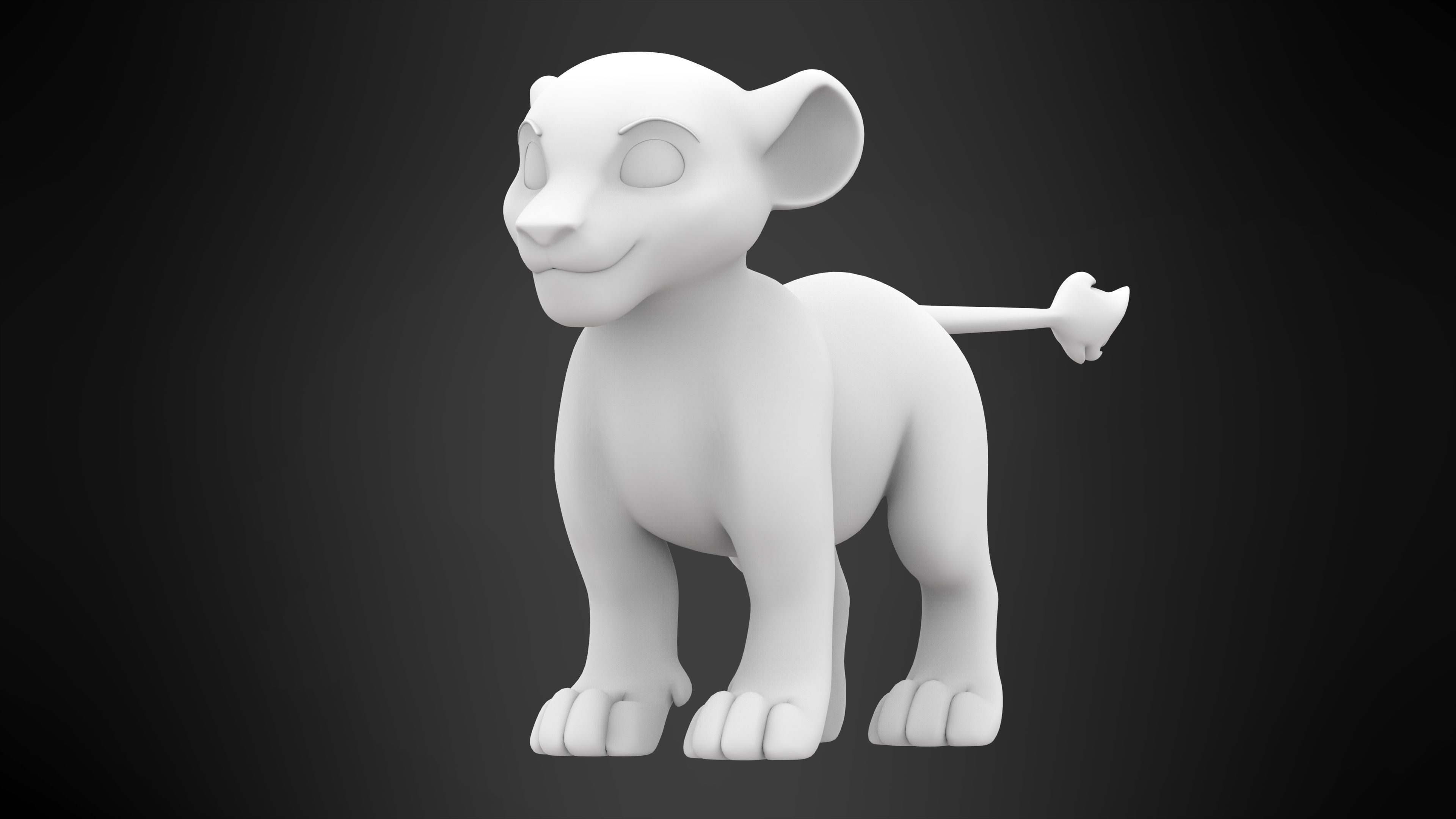 Sarabi Cub Low-poly 3D model_5