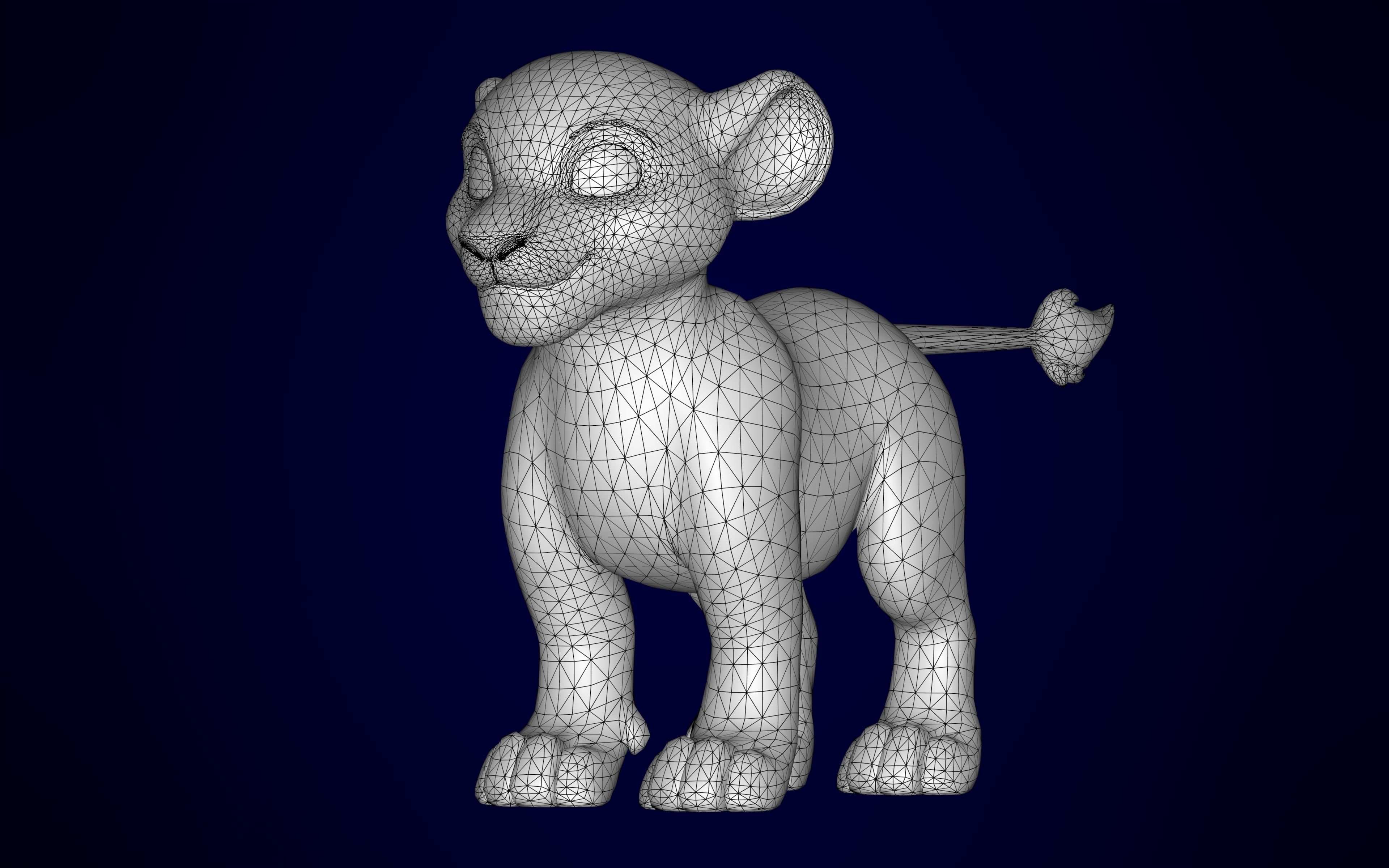 Sarabi Cub Low-poly 3D model_10