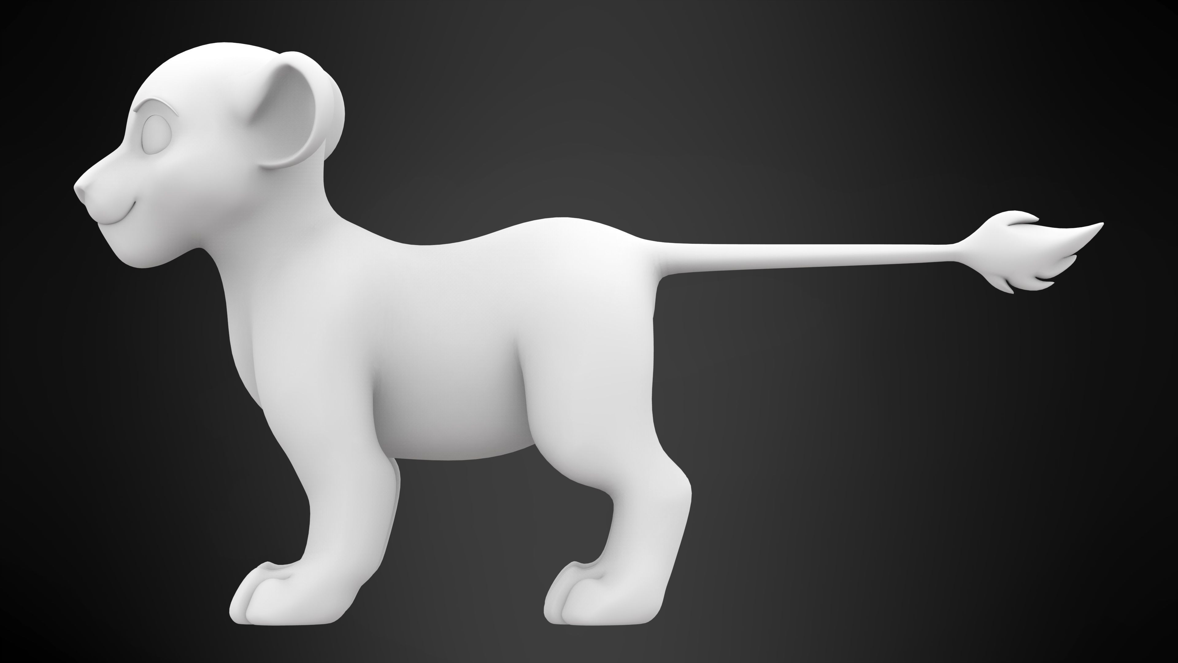Sarabi Cub Low-poly 3D model_7