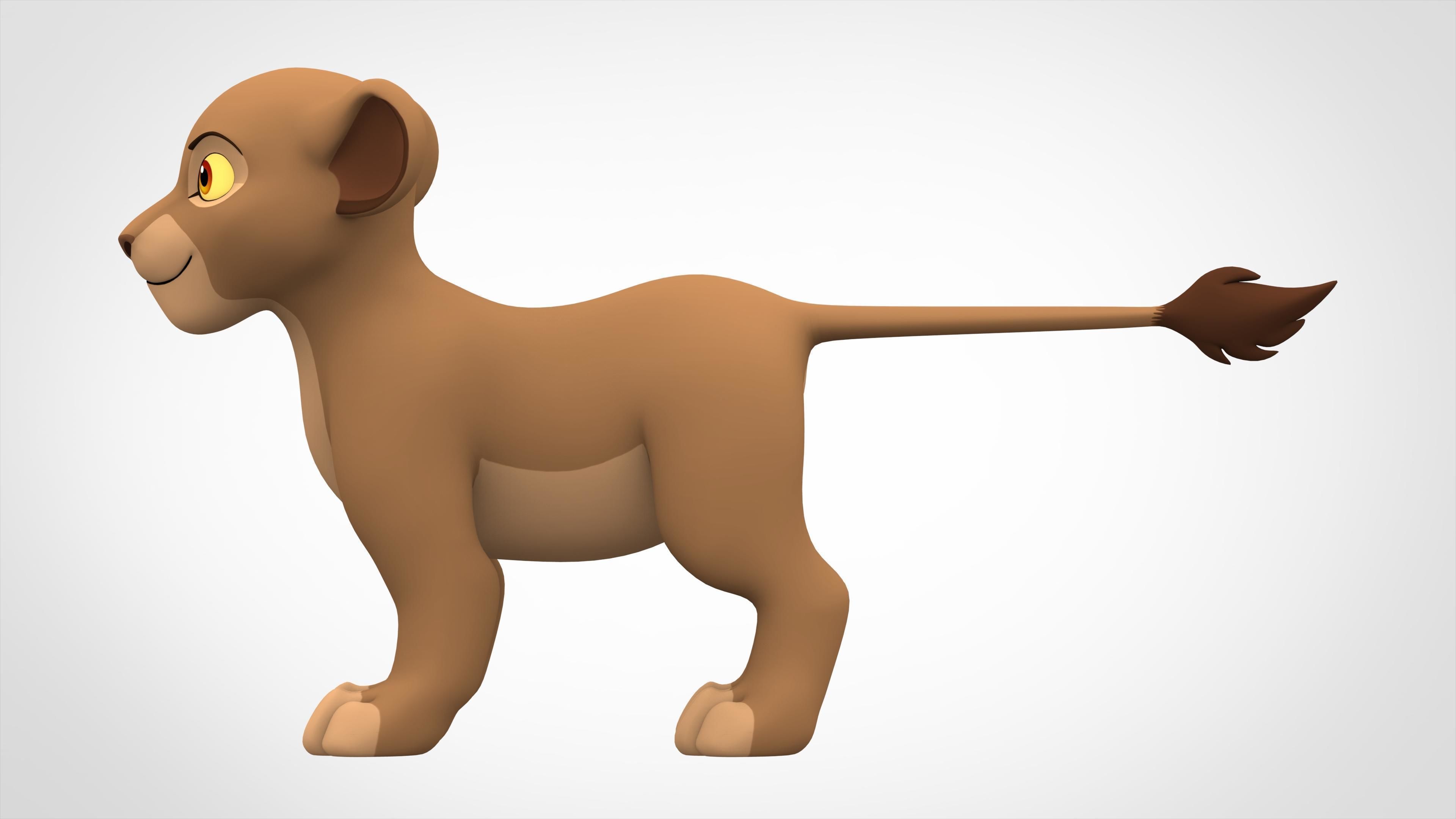 Sarabi Cub Low-poly 3D model_2