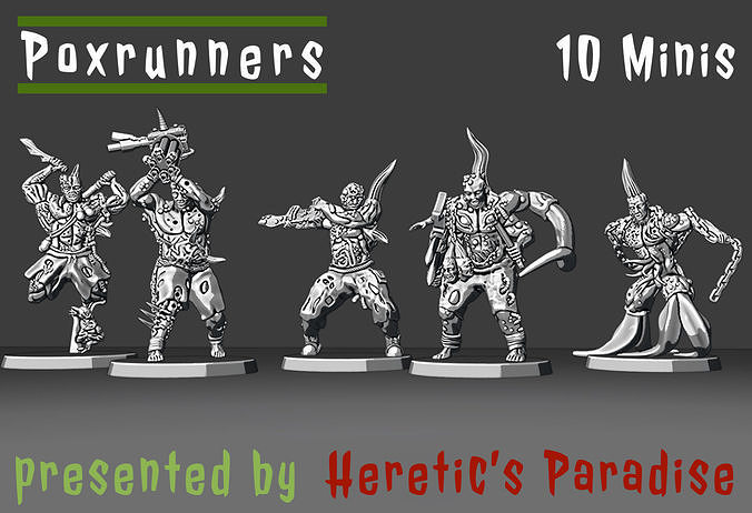 Poxrunners - 10 Minis 3D print model