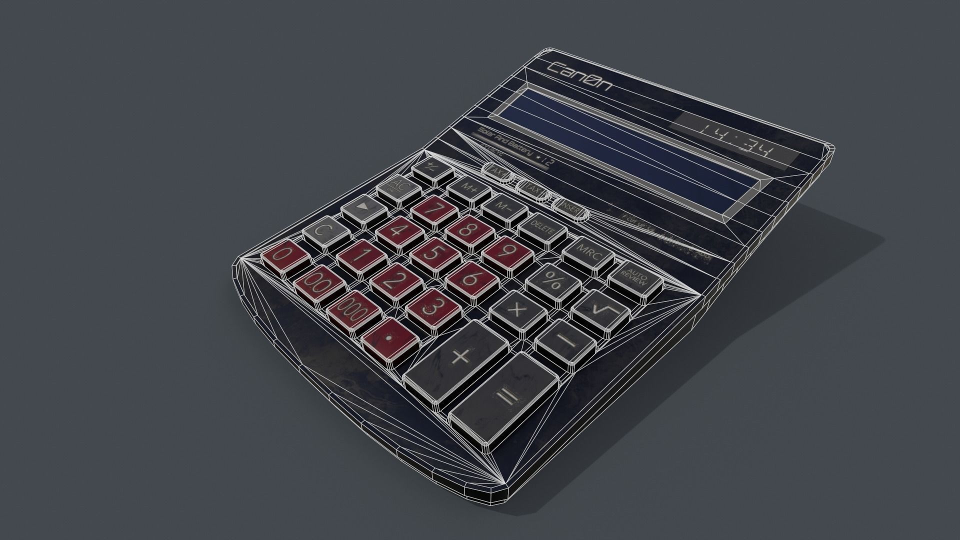 Calculator Low-poly 3D model_9