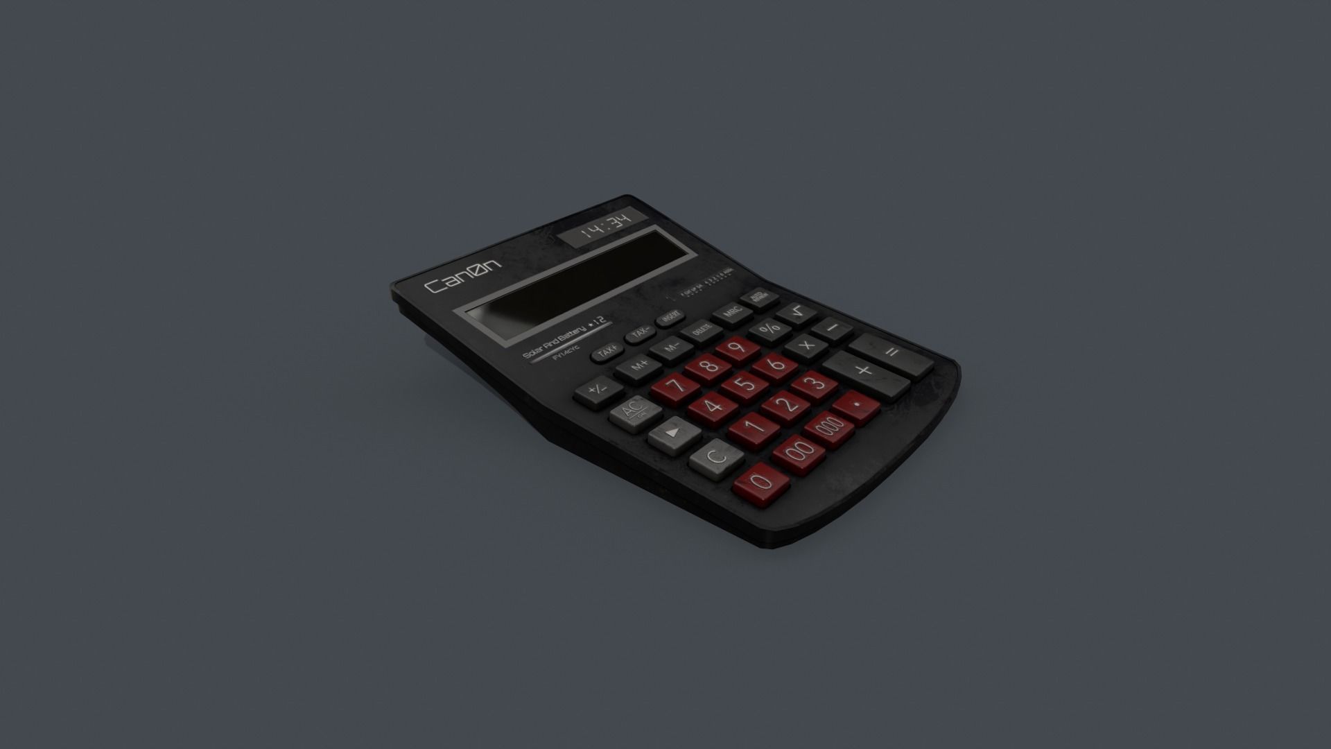 Calculator Low-poly 3D model_8