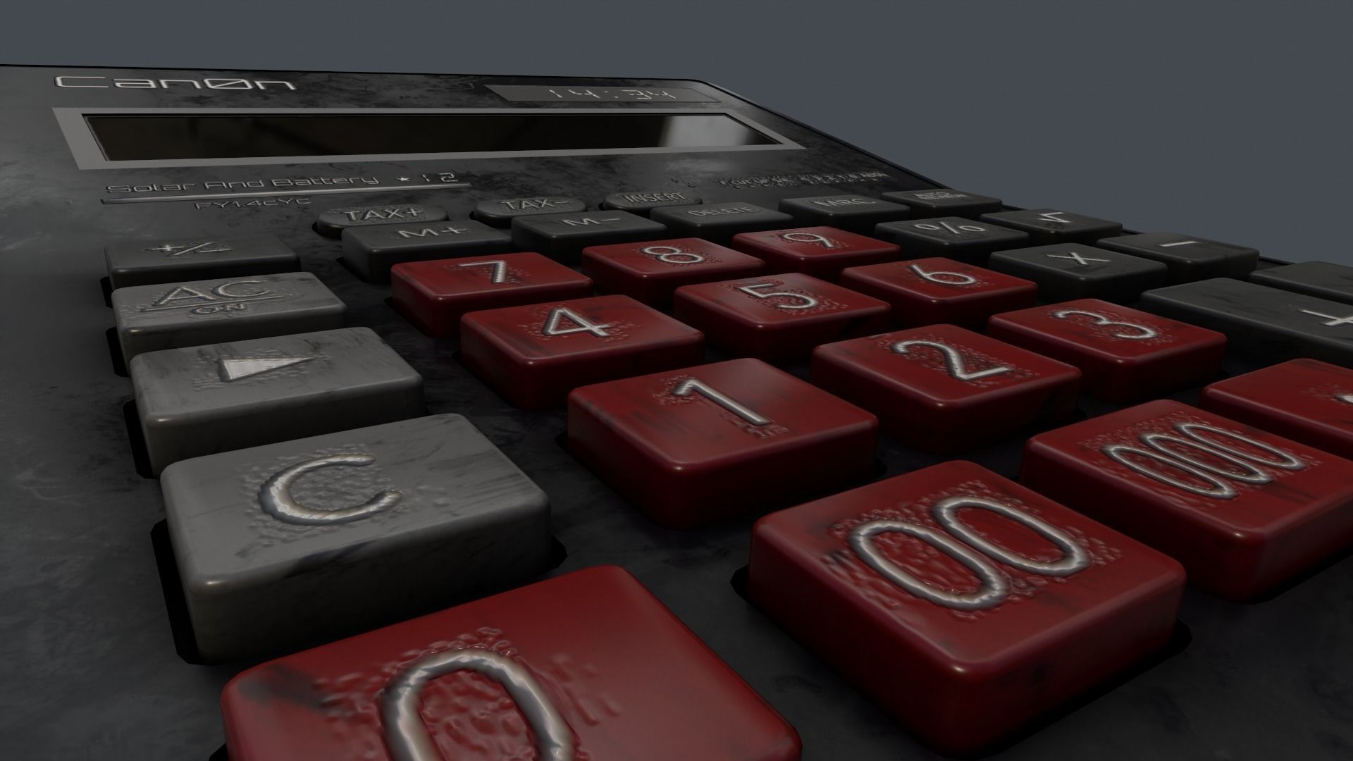 Calculator Low-poly 3D model_12