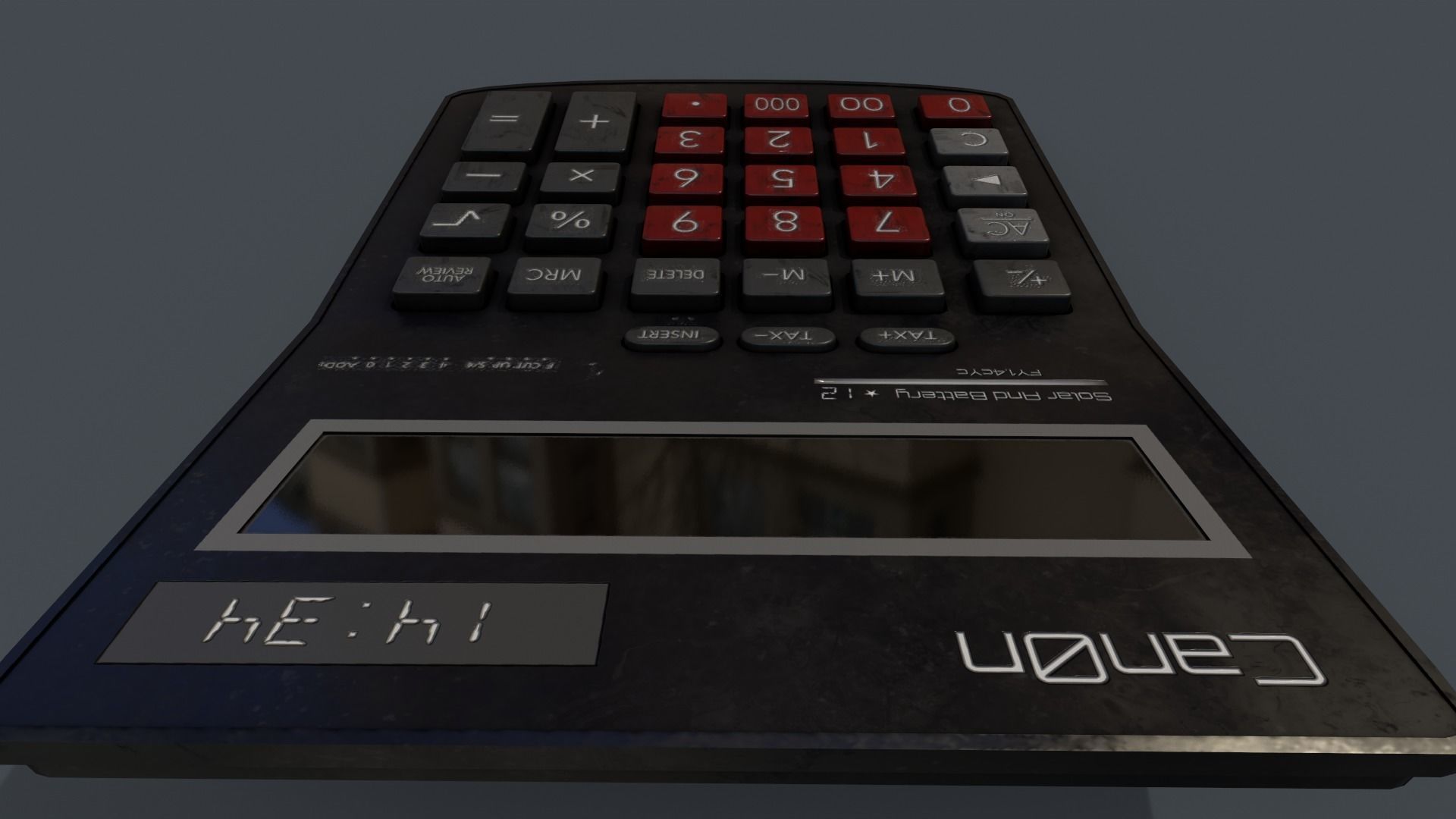 Calculator Low-poly 3D model_7