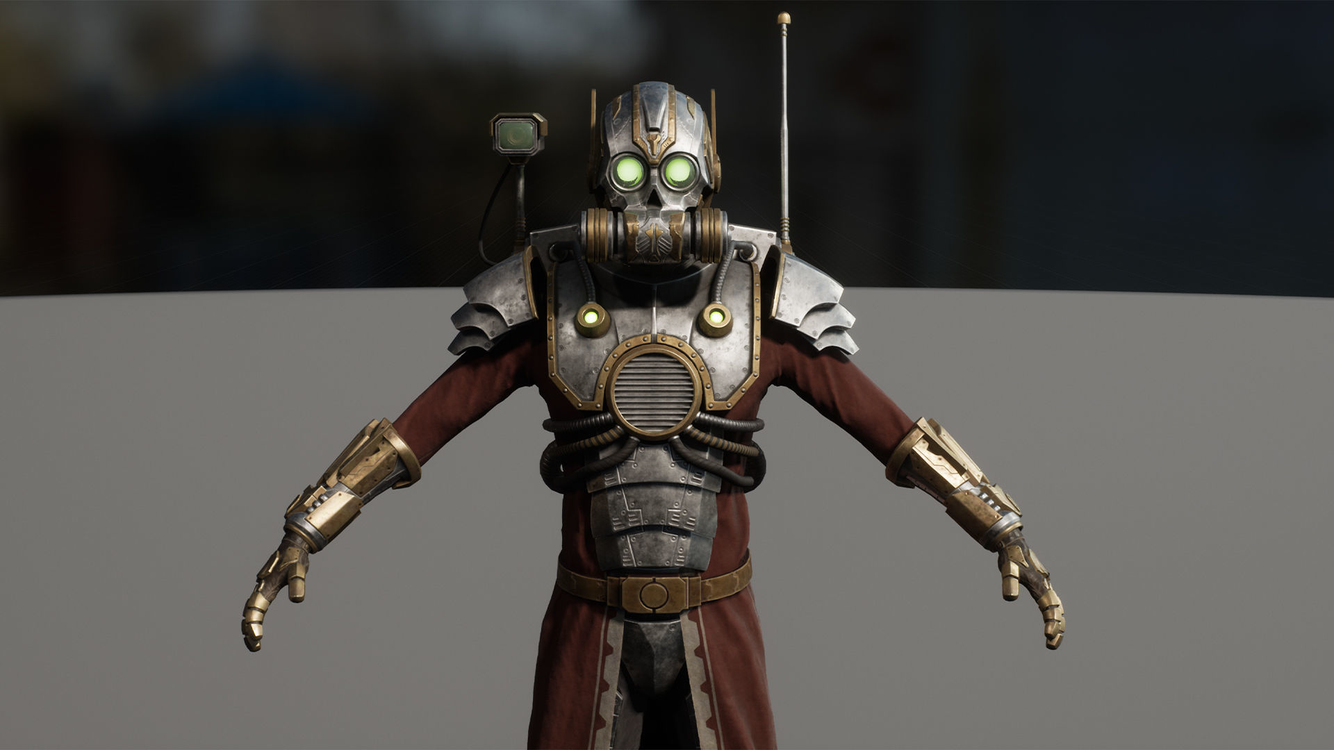 SciFi Cyborg Soldier Low-poly 3D model_18